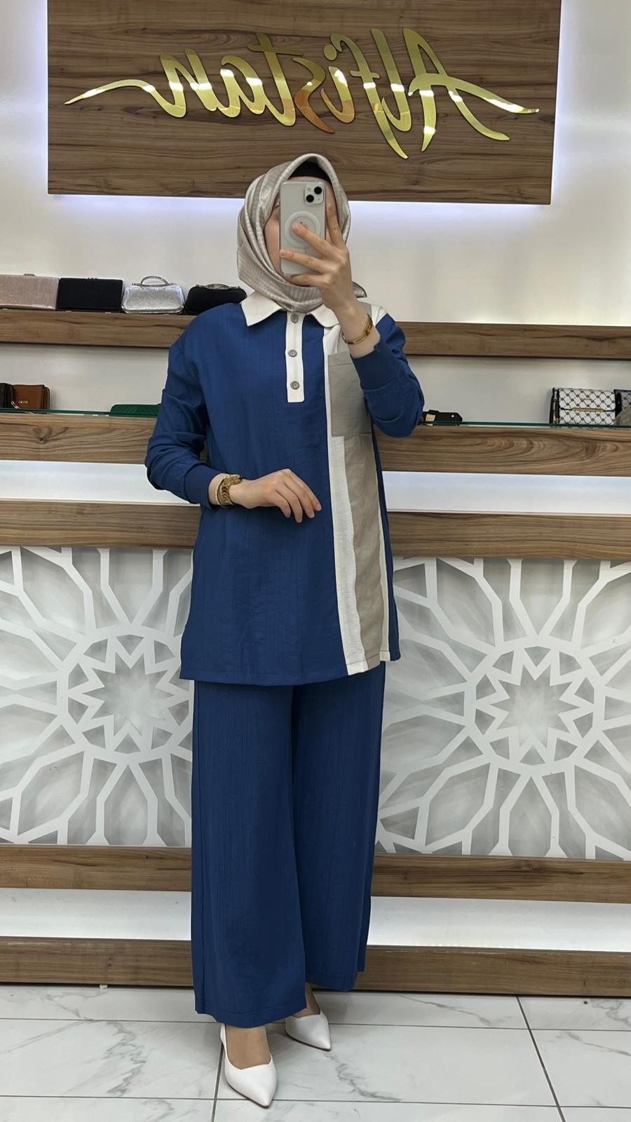 ARMİNE TREND RENK ŞERİTLİ İKİLİ TAKIM 25YT6130