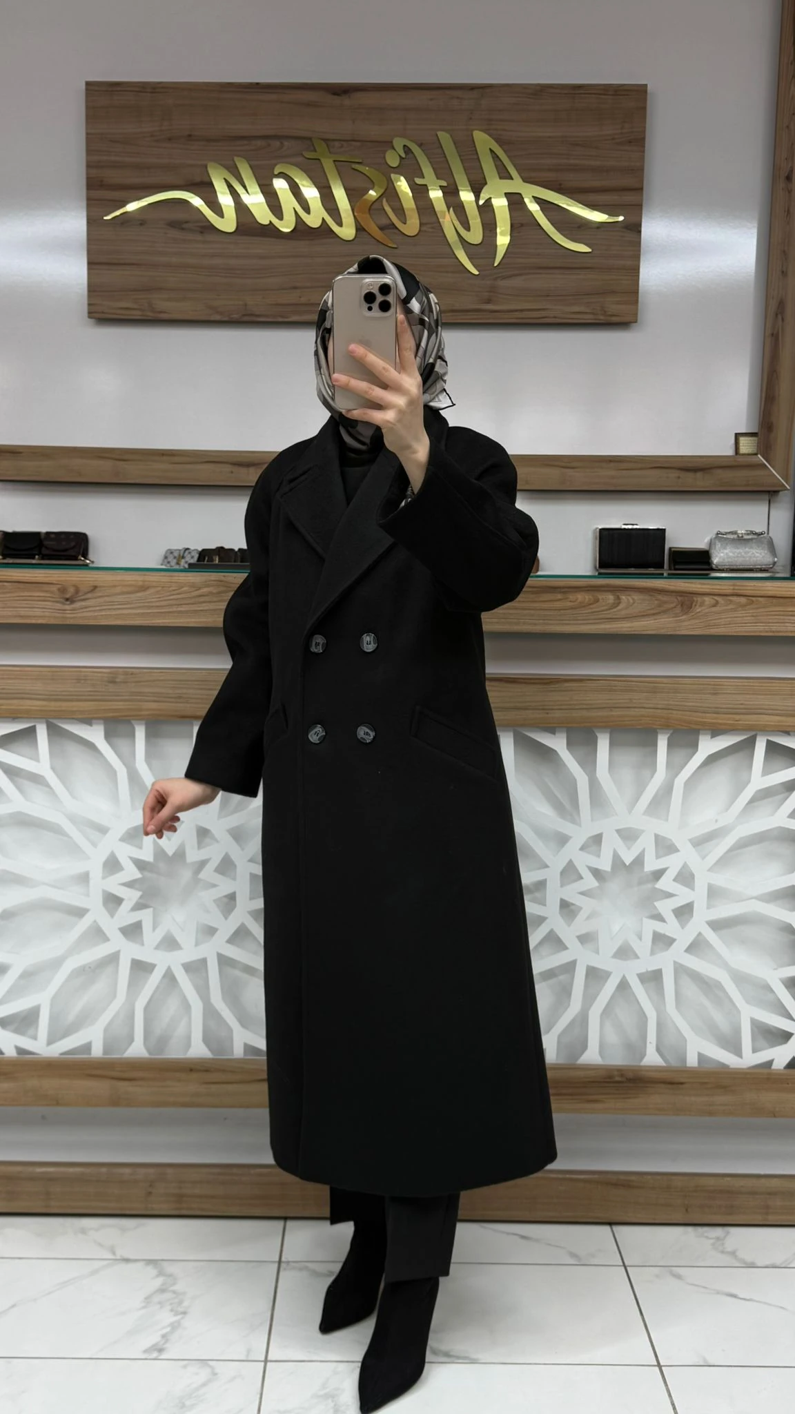 Kruvaze Yaka Cep Detaylı Kaşe Kaban ZÜHRE  13300