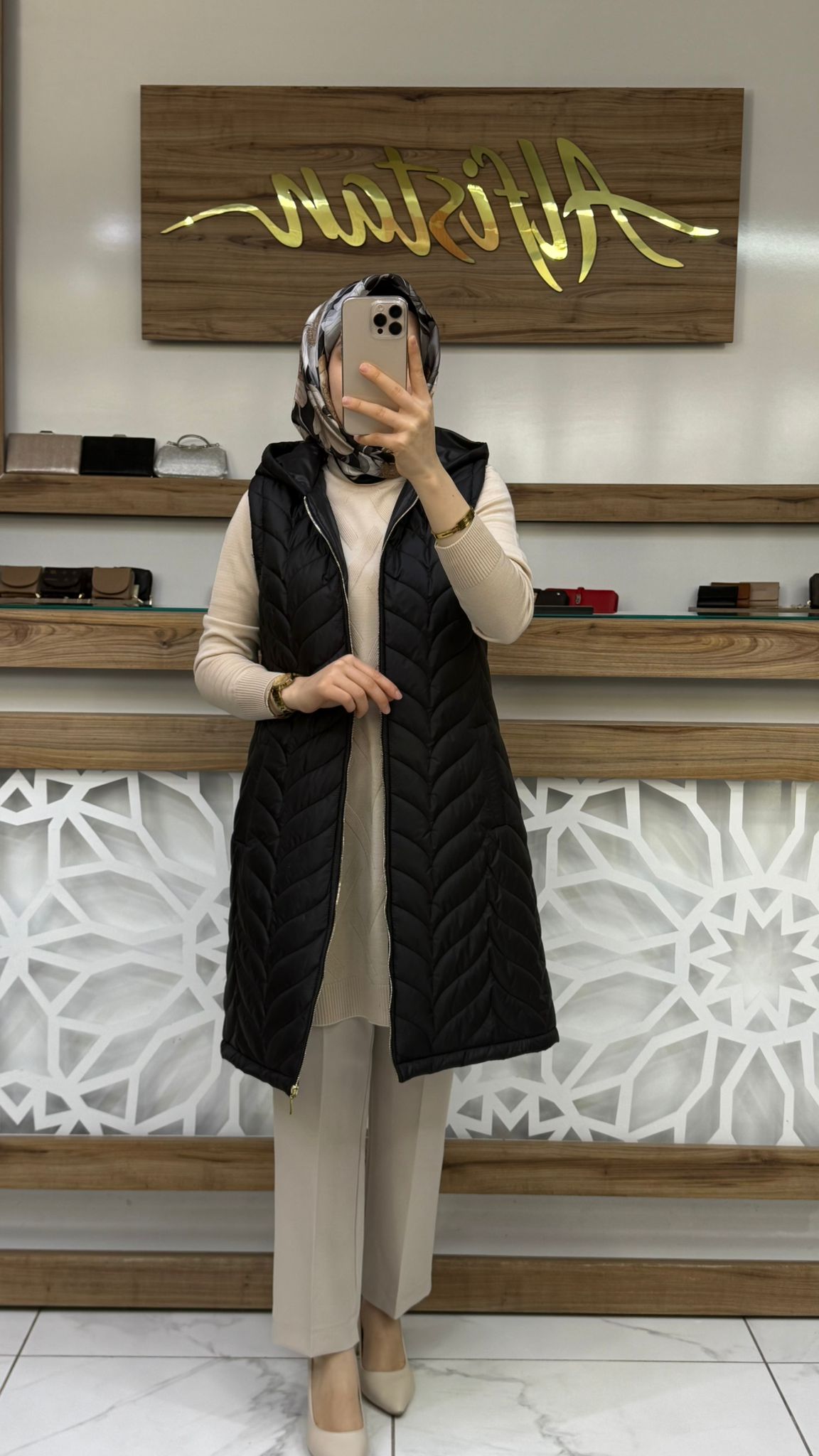 Kapitone Tesettür Şişme Yelek qtn 4963