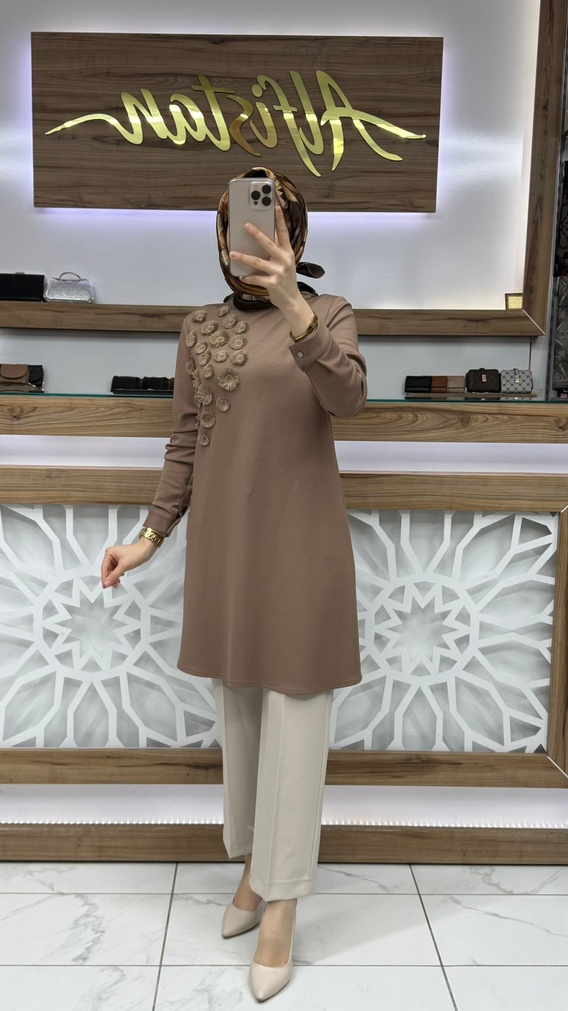 Önü Püskül Detaylı Tunik haya A1662