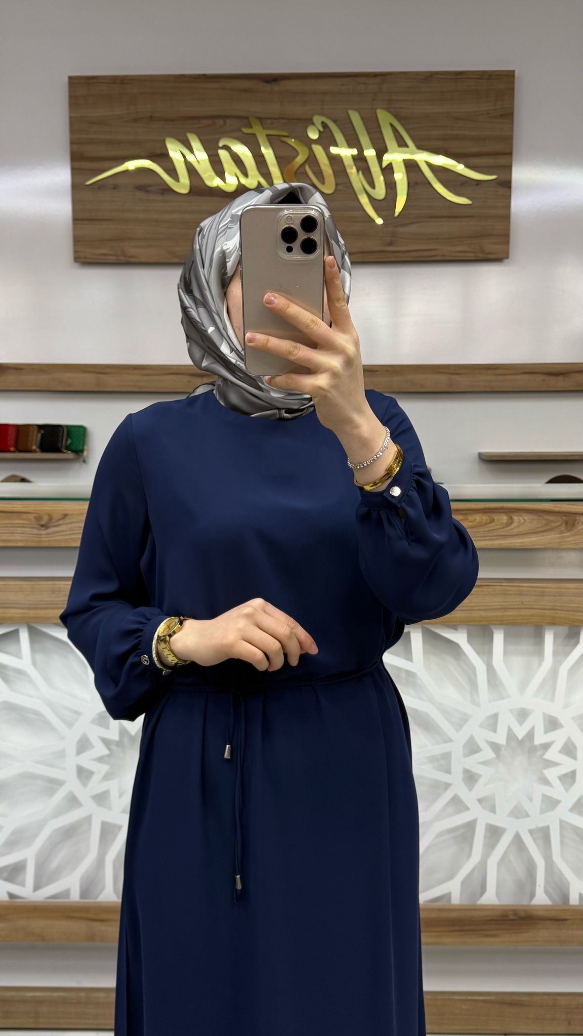 Kolları Lastikli Astarlı Elbise  armn 25YT927  