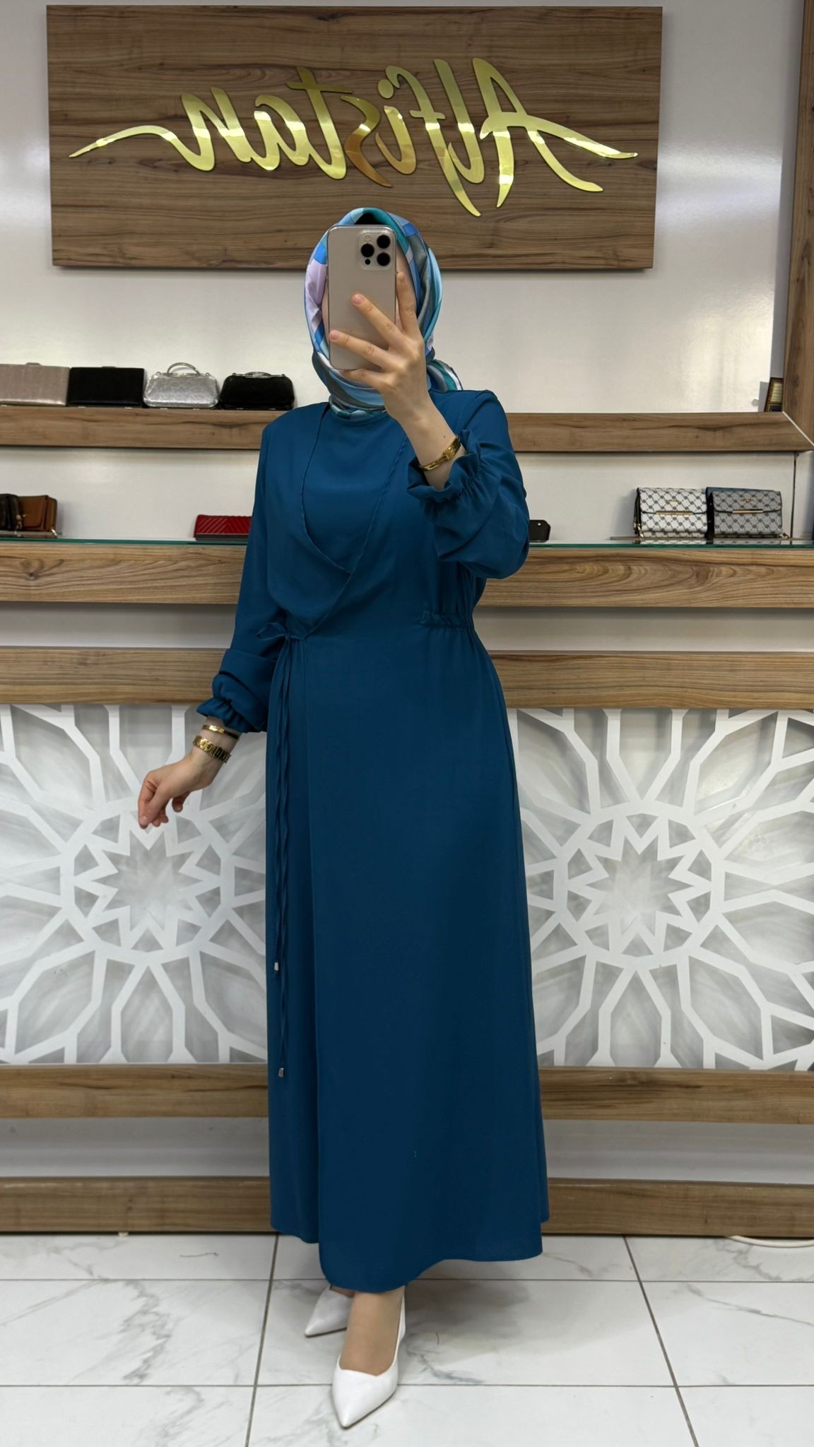 Bağlamalı Kadın Tesettür Elbise armn 25YT944 