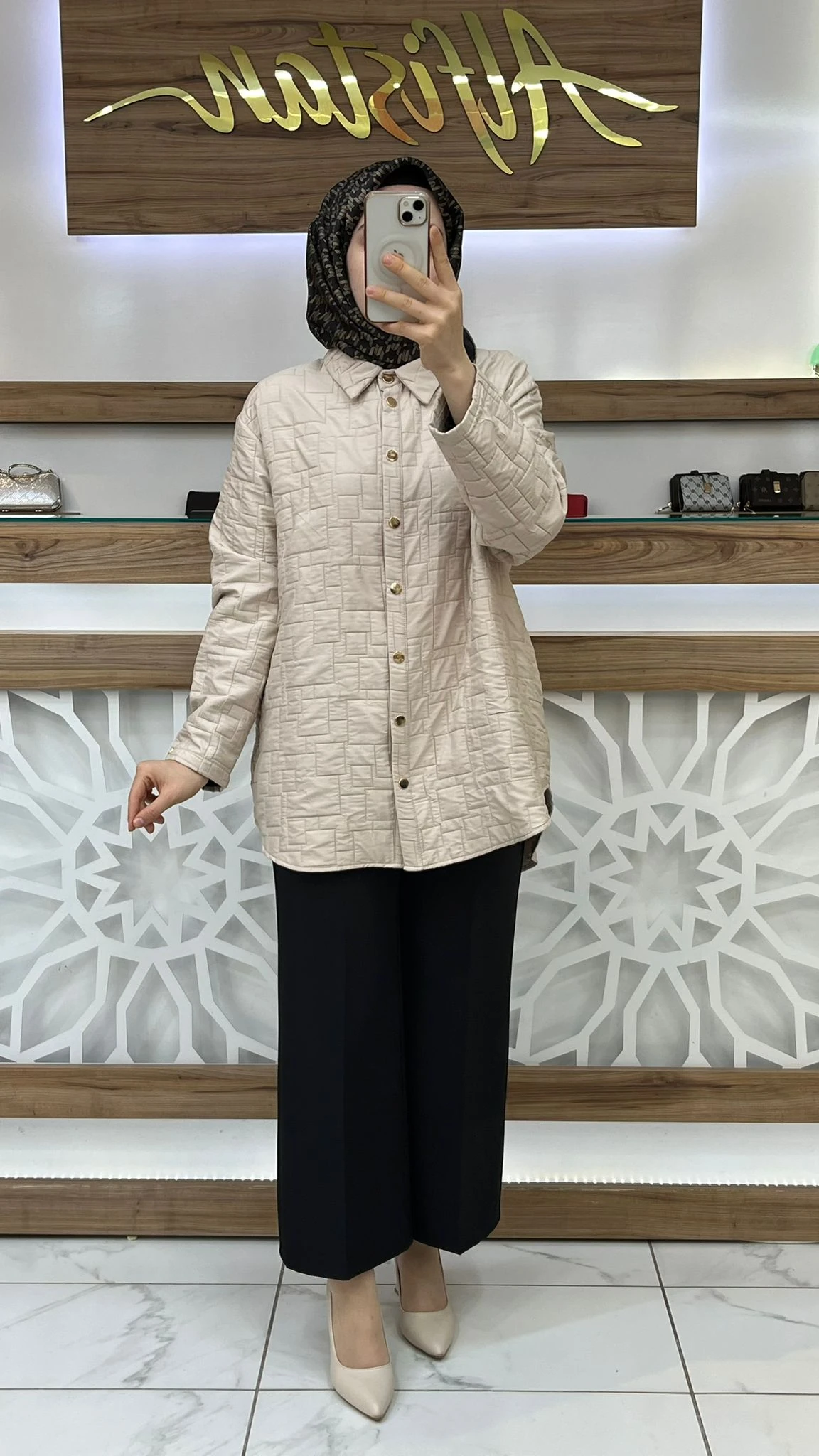 Kapitone Çıt  Çıtlı Ceket armine 25KT520