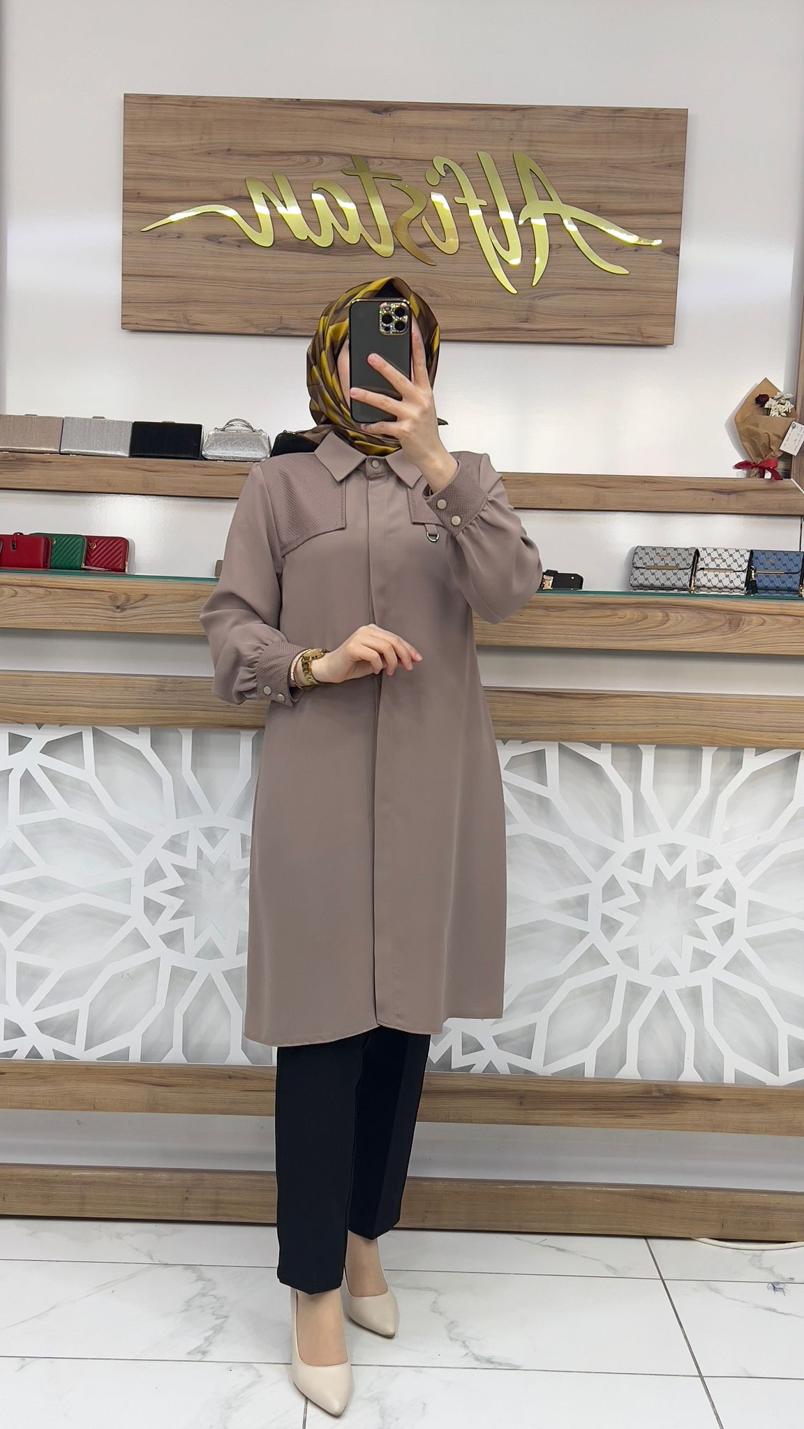 Baskı Dedaylı Tunik  hnnr 1115