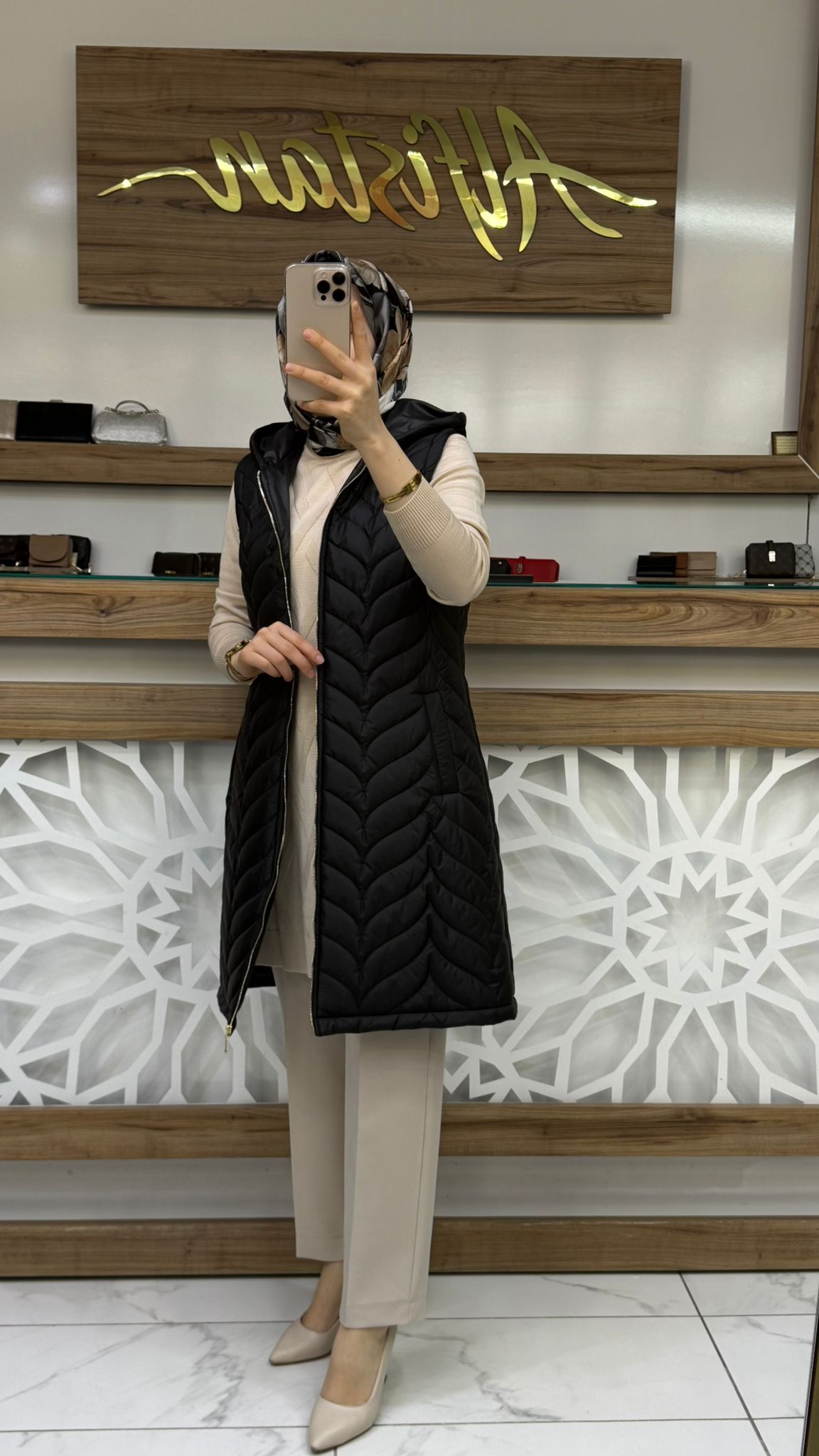 Kapitone Tesettür Şişme Yelek qtn 4963