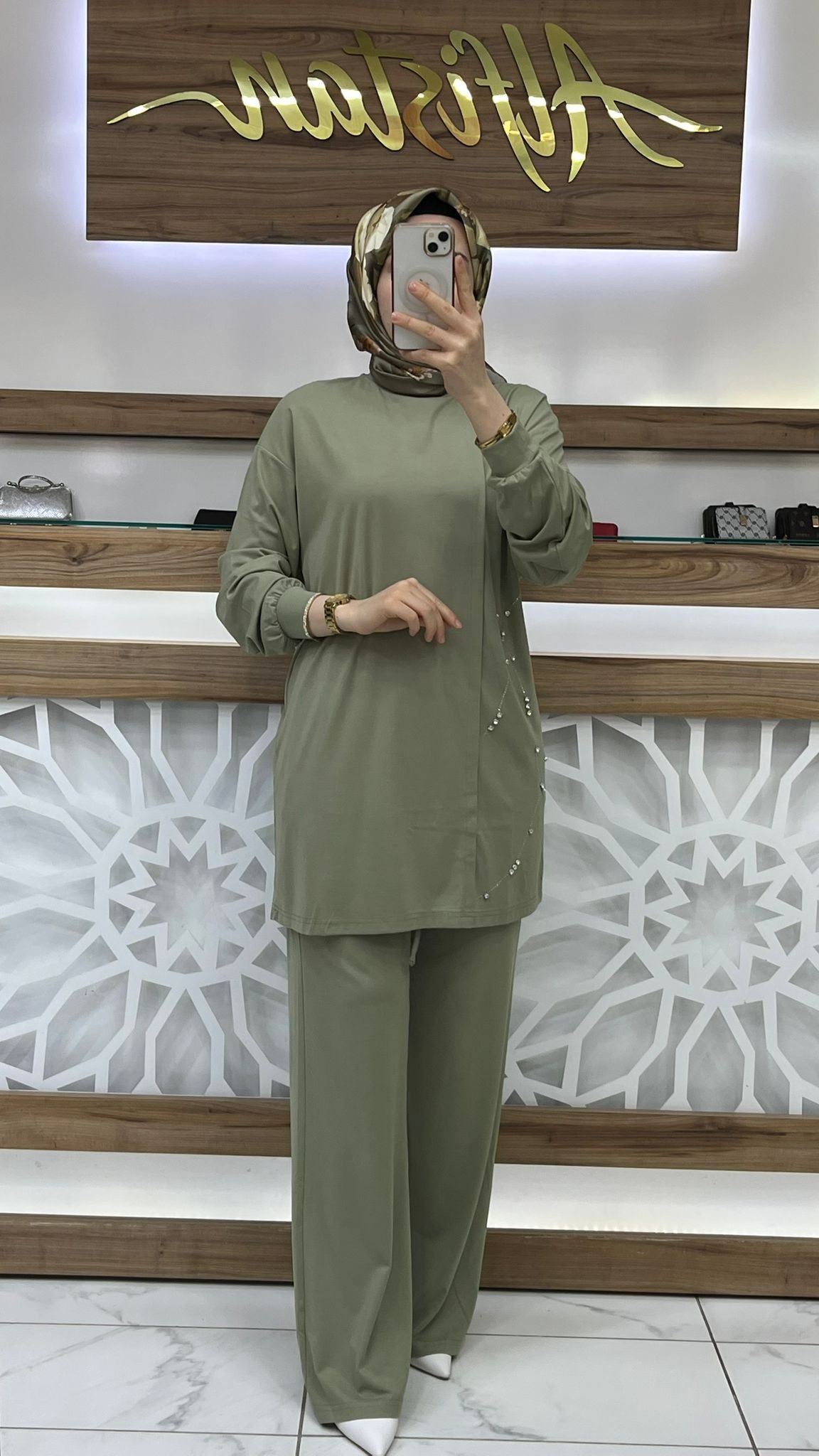 Taş İşlemeli Pantolonlu İkili Takım  lvdr 100852