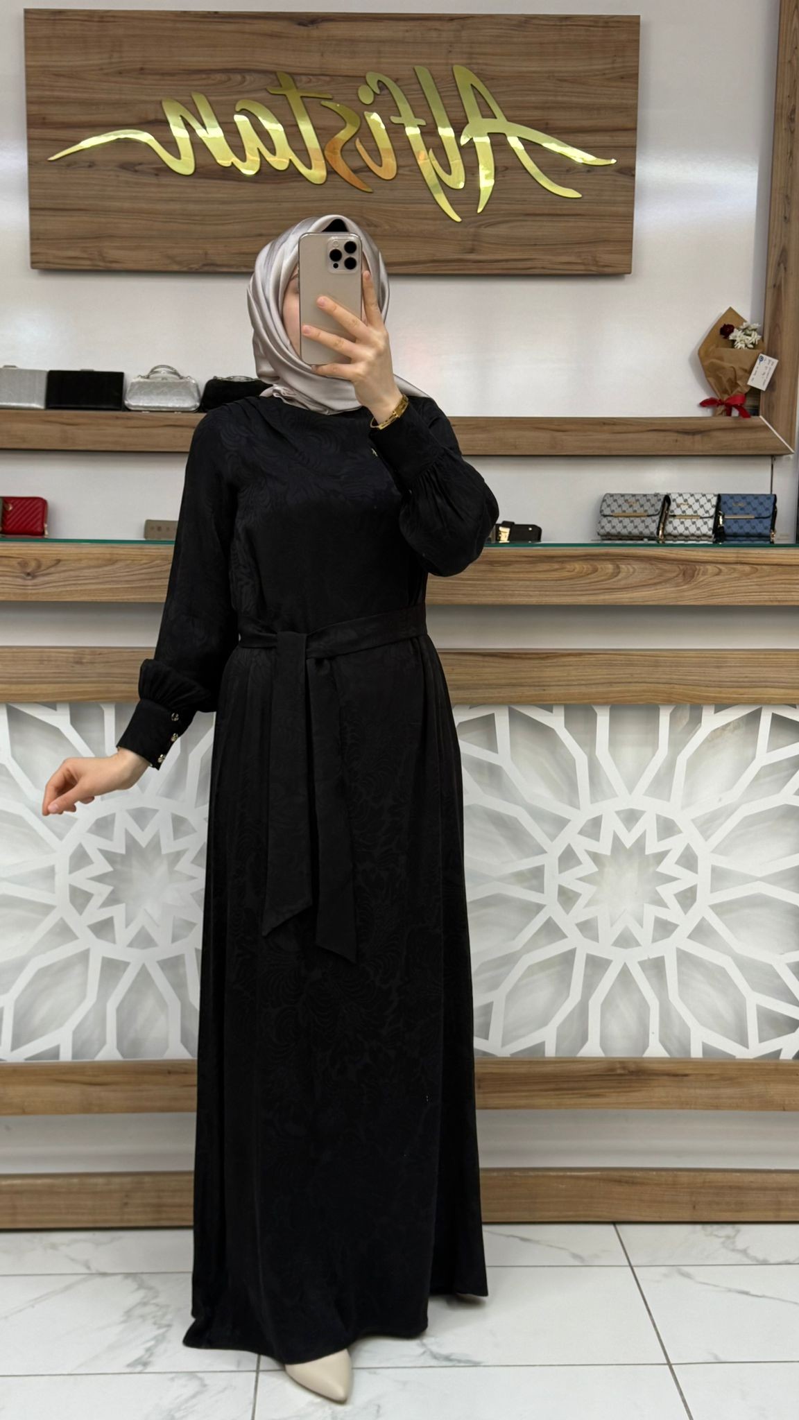 Saten Baskılı Elbise armn 25YT920
