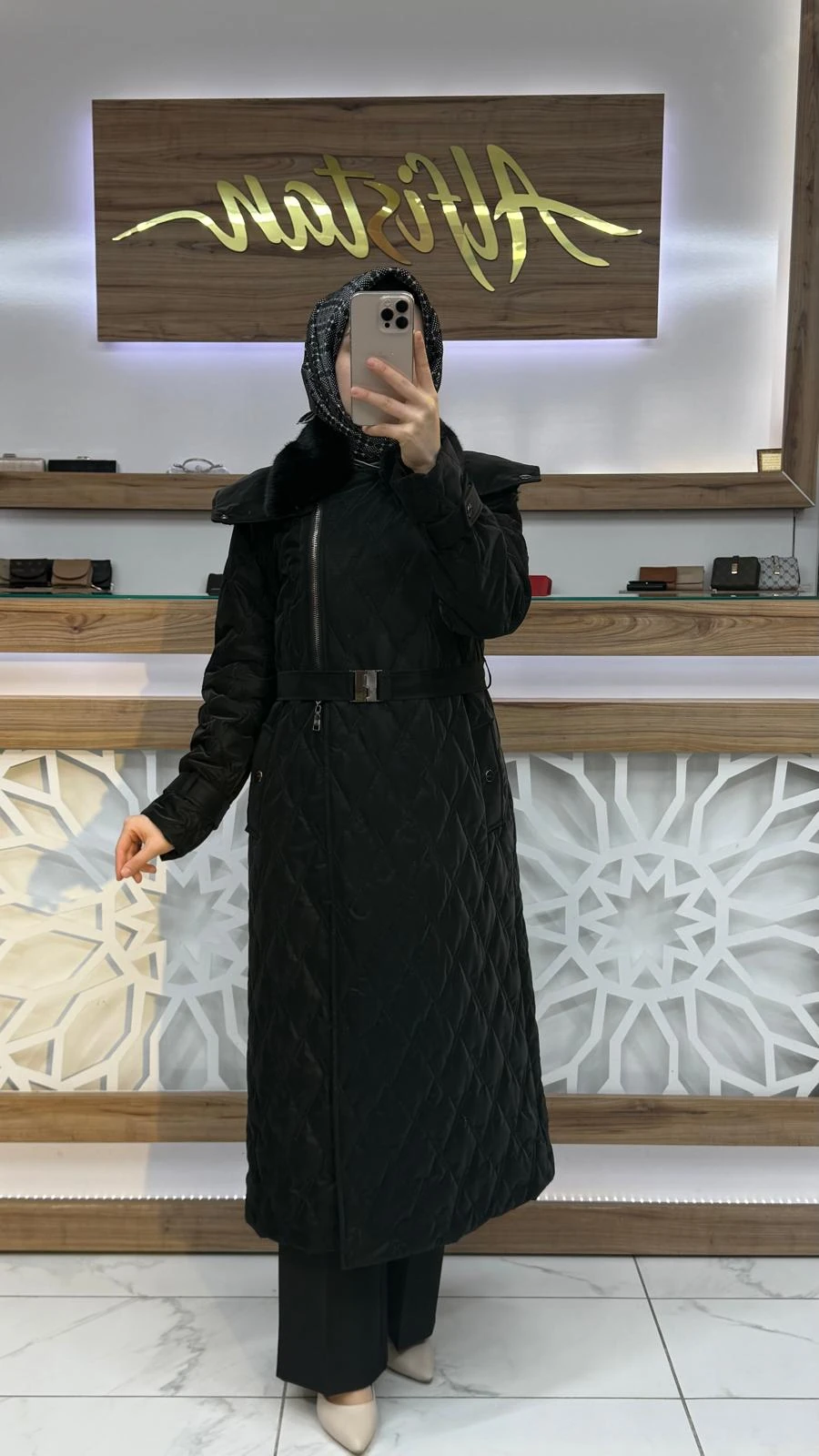 Kürk Yaka Kapitone Mont ZÜHRE 13867