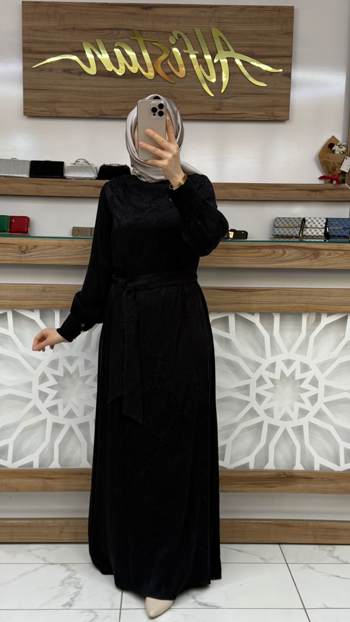 Saten Baskılı Elbise armn 25YT920