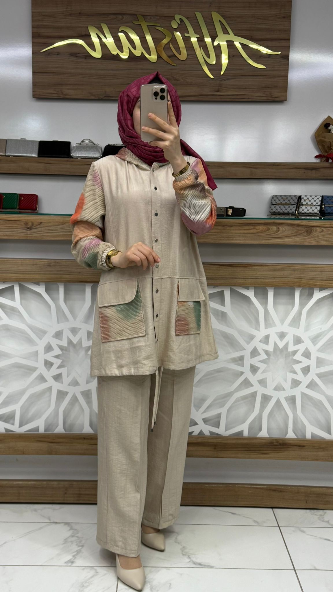 File Detaylı Pantolonlu İkili Takım çnrö 2051