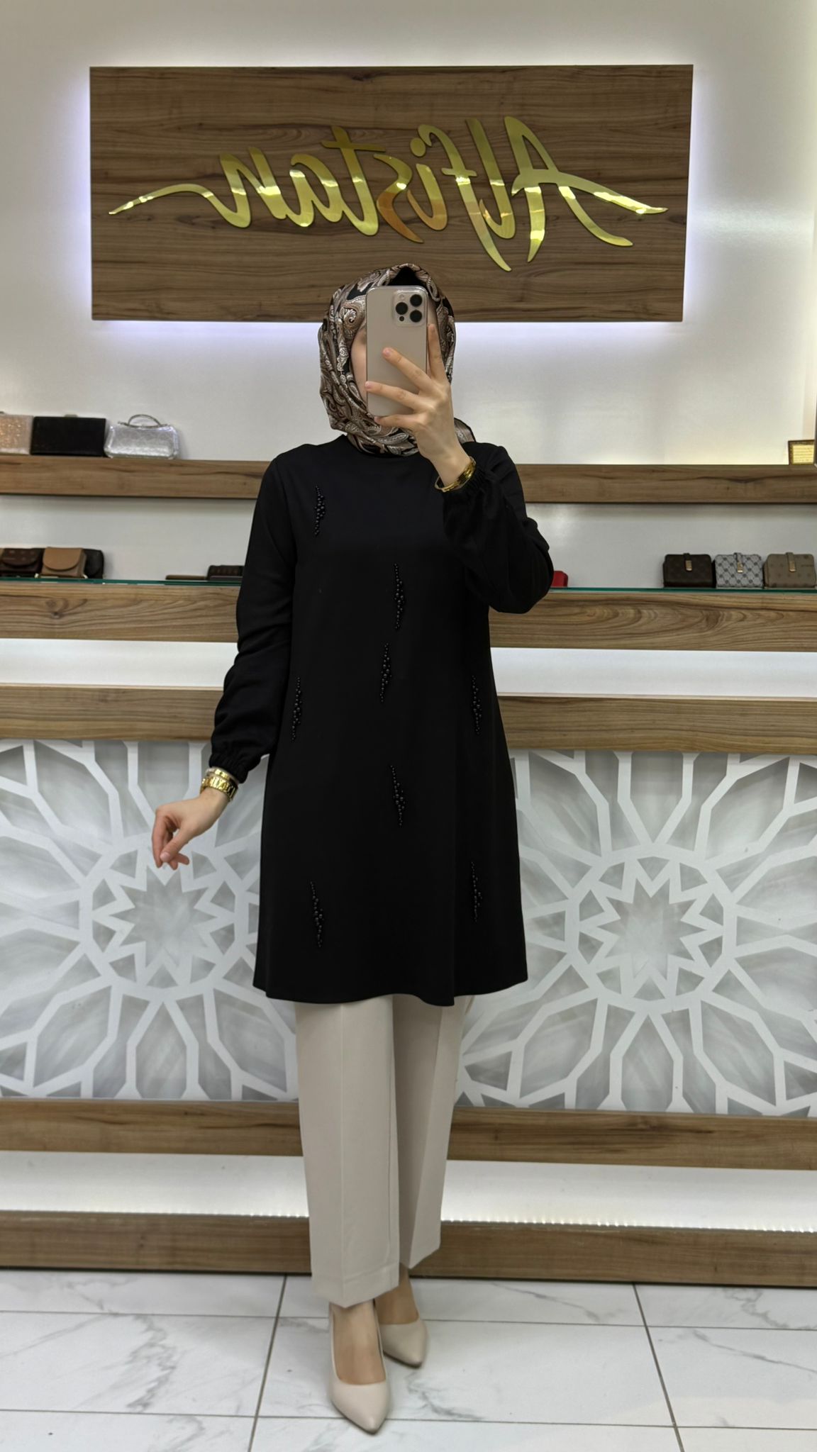 İnci Detaylı Tunik haya A1626