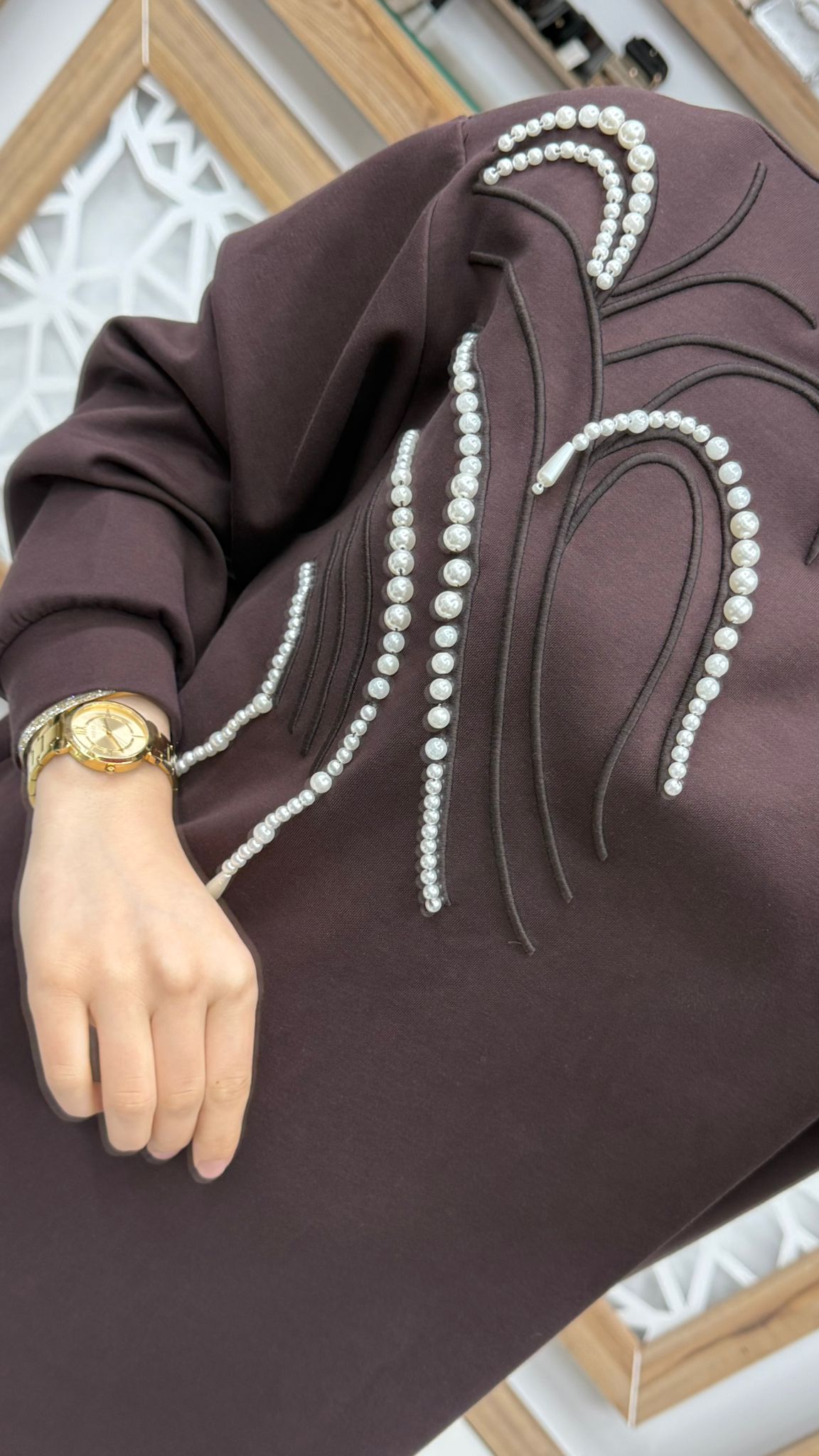 Önü İnci Taş İşlemeli Tunik lvdr 1012