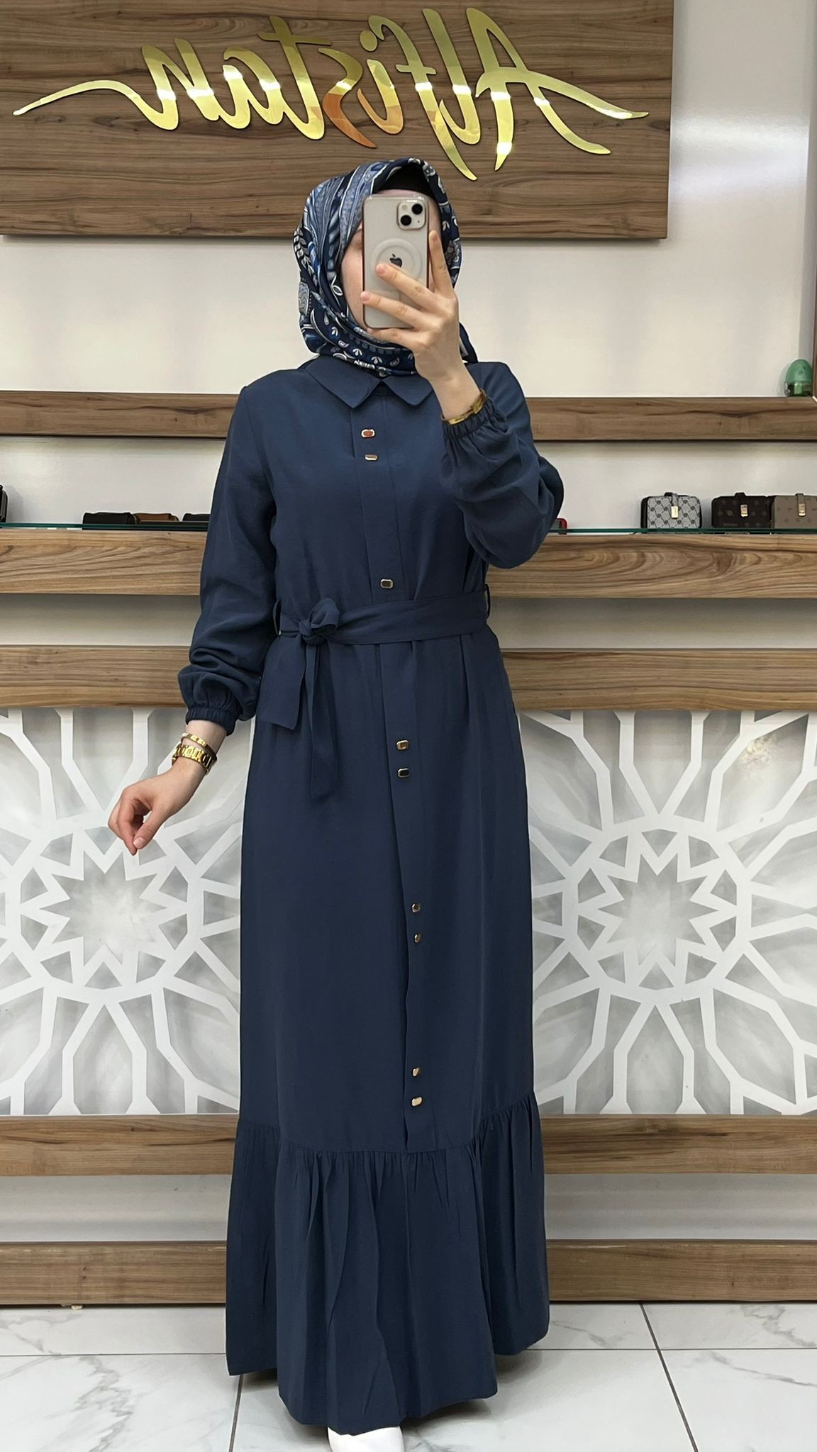Kuşaklı Elbise çnrö 2149