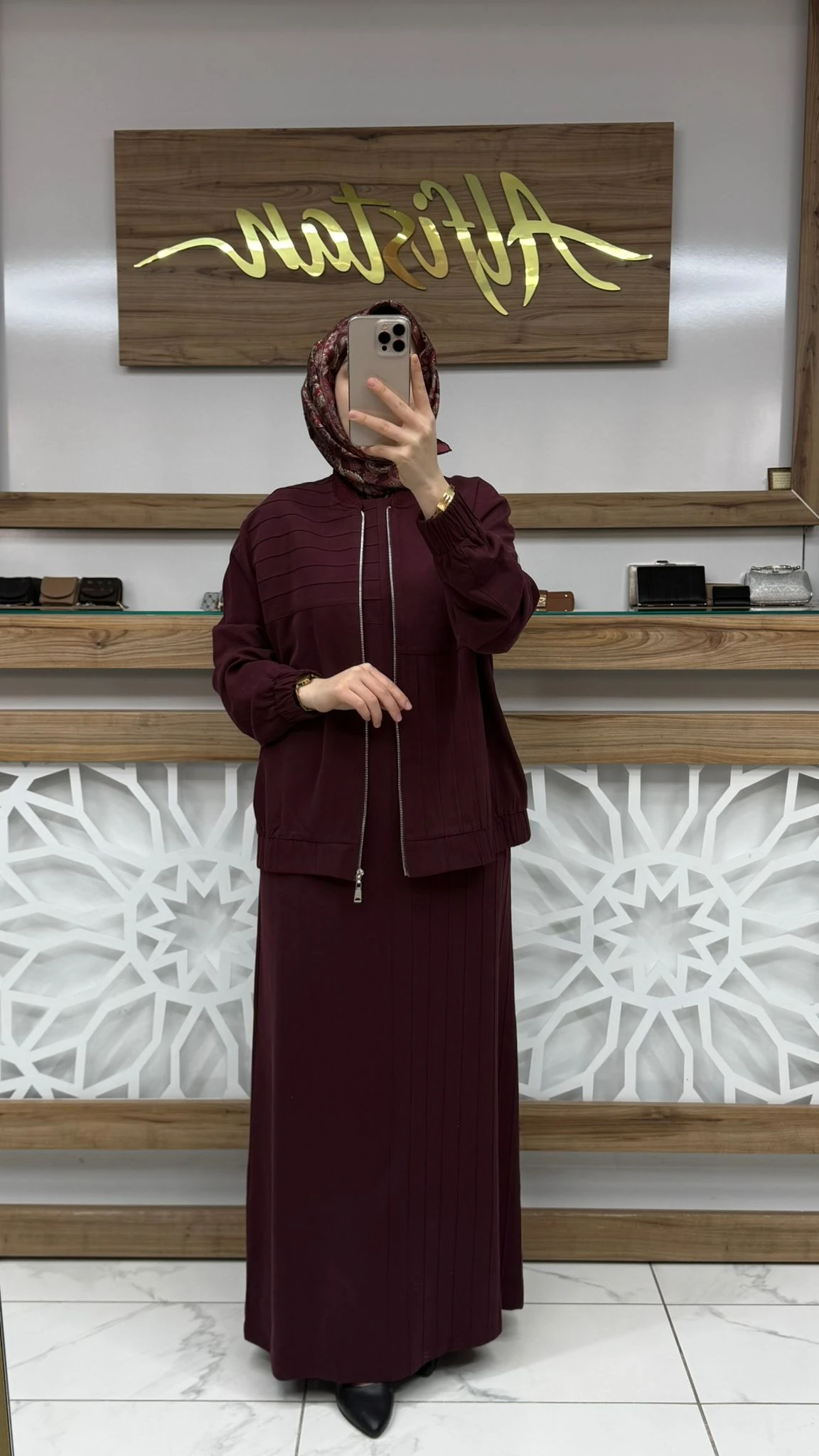 İçi Jile Elbise Bomber Takım nuss 26K1036