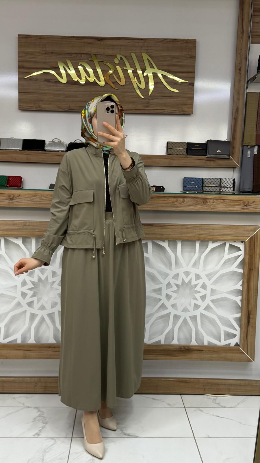 Cep Detaylı  Etekli İkİli Takım armn 25YT659