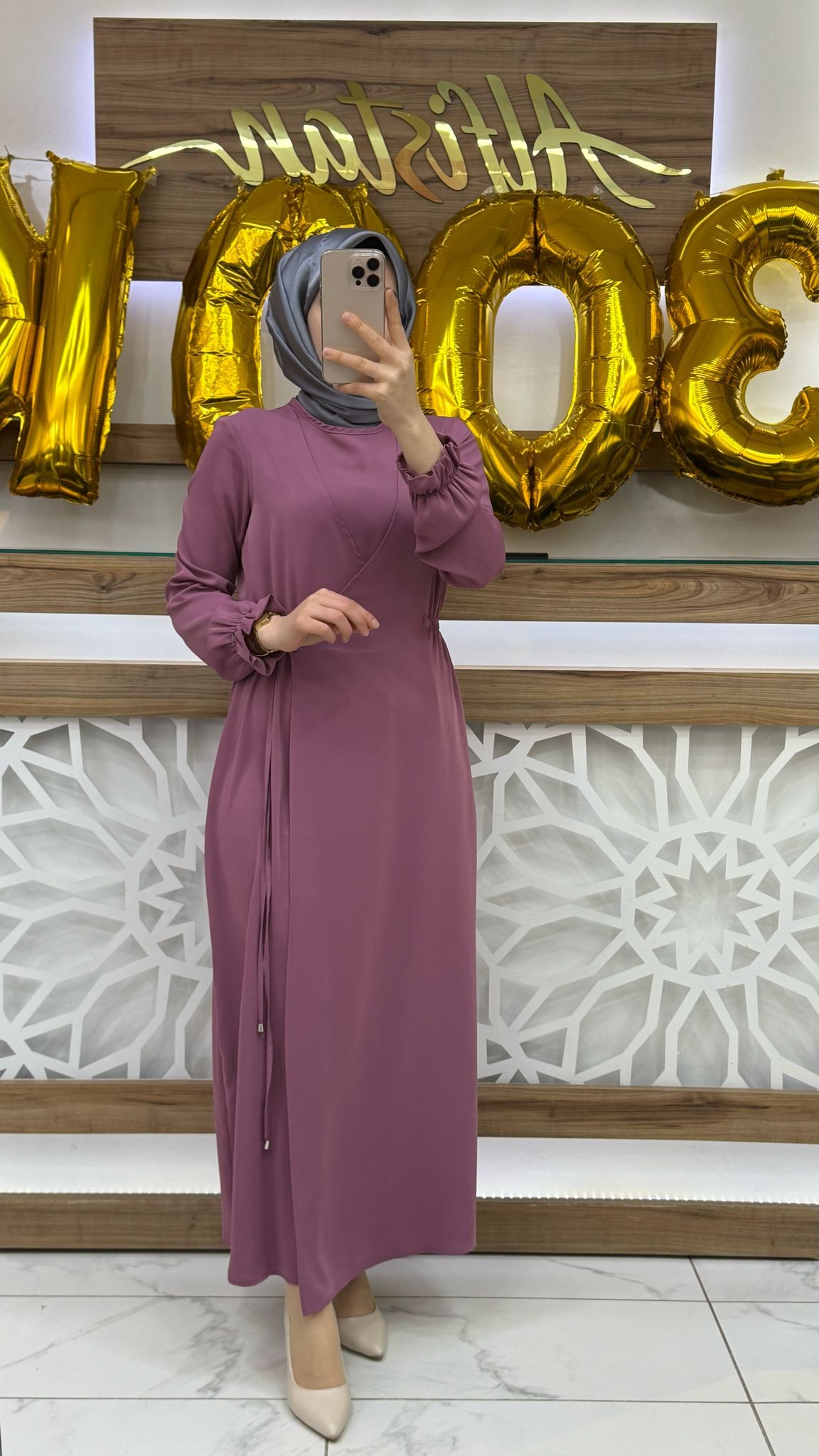 Bağlamalı Kadın Tesettür Elbise armn 25YT944 