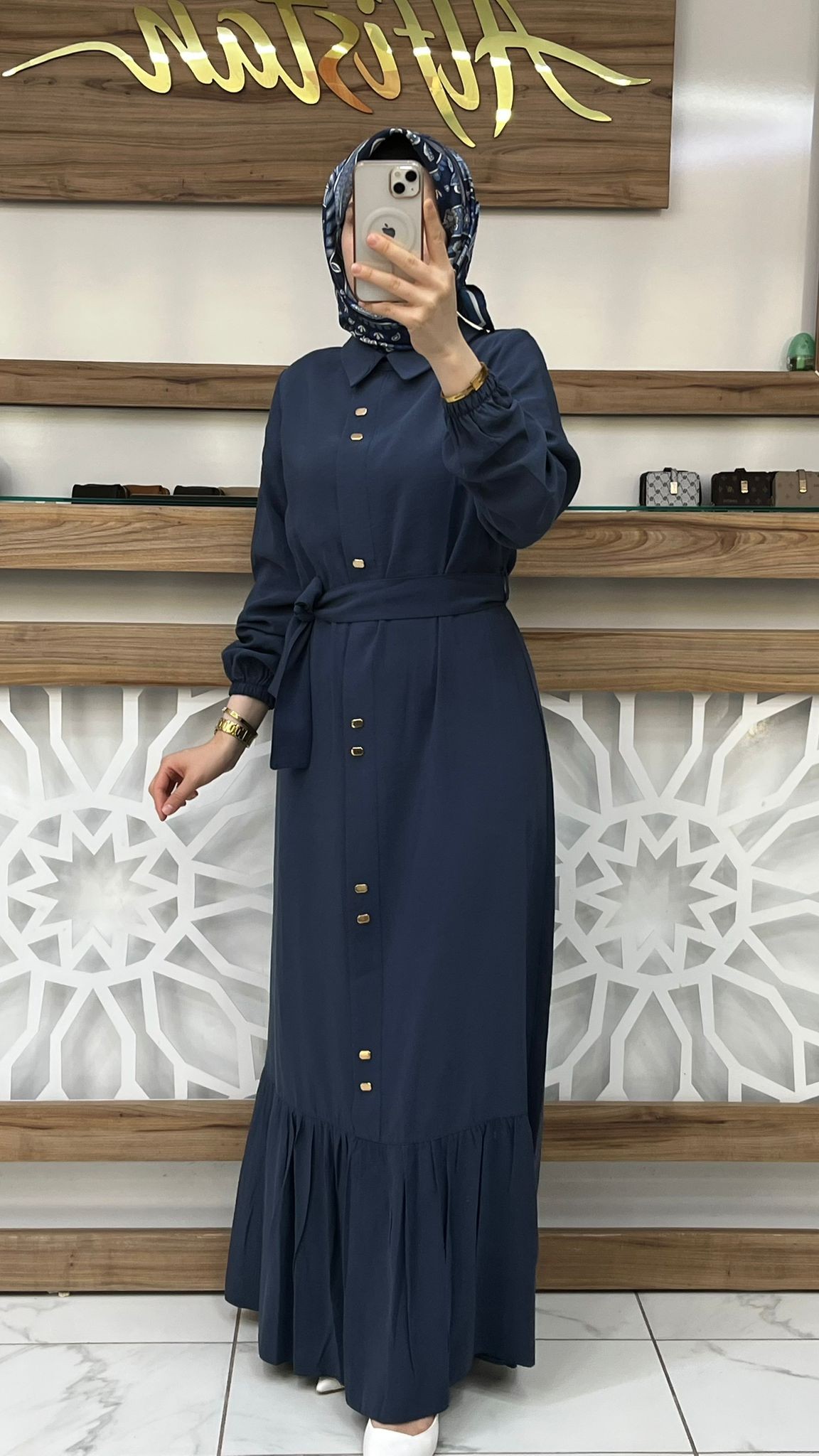 Kuşaklı Elbise çnrö 2149