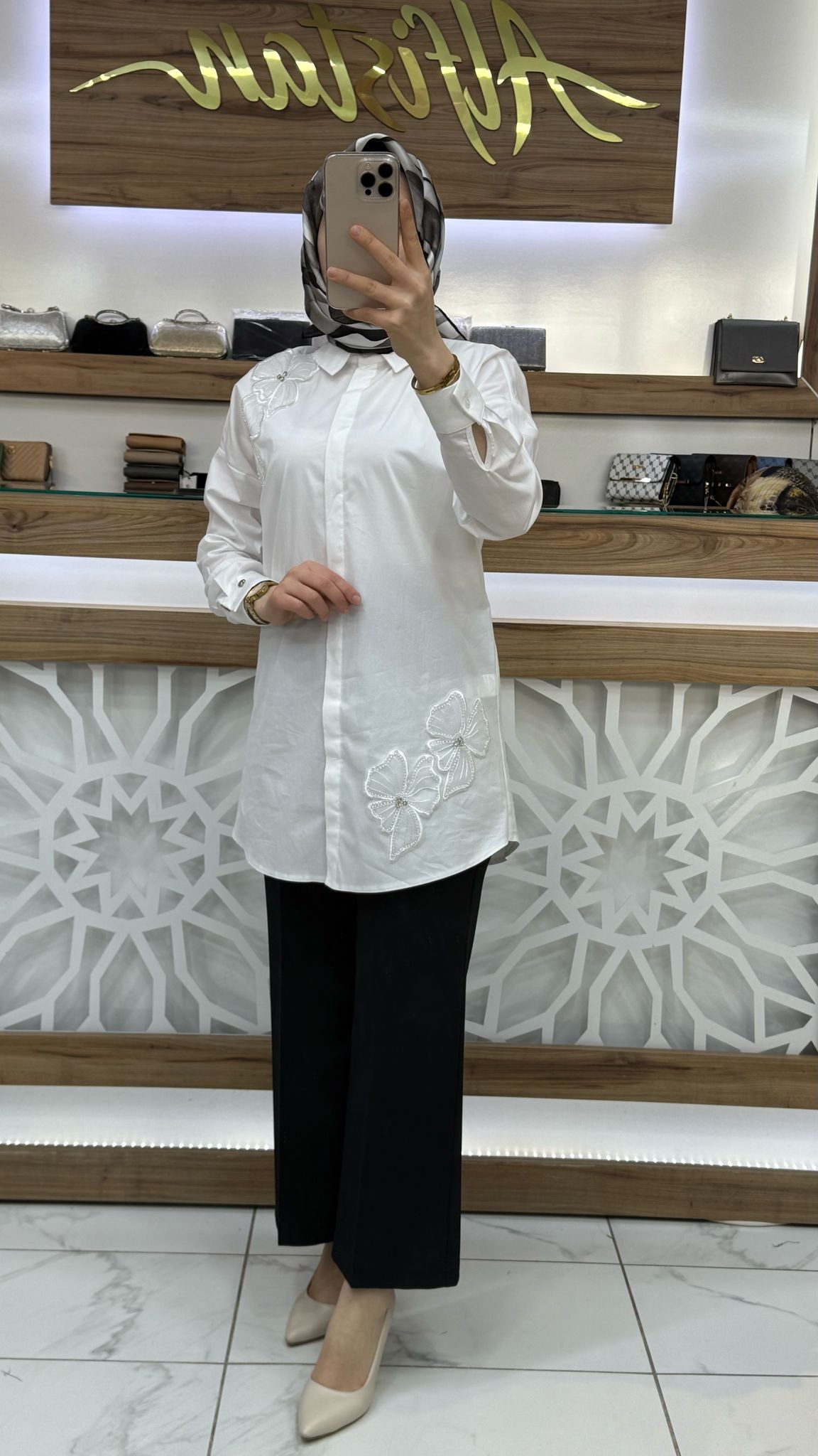 Çiçek Detaylı Gömlek armn 25YT312