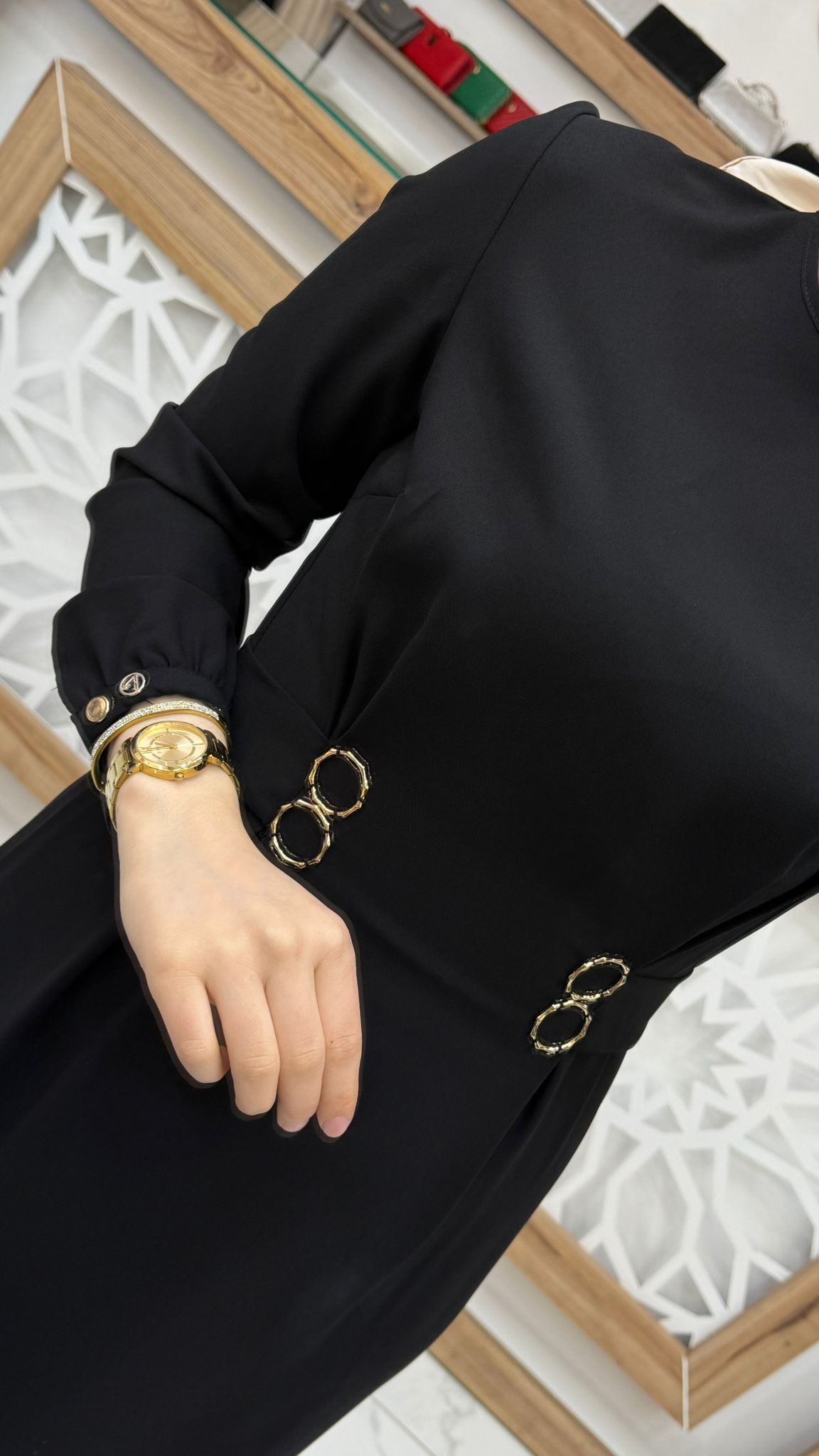 Beli Halka Detay Kemerli Elbise armn 25YT926