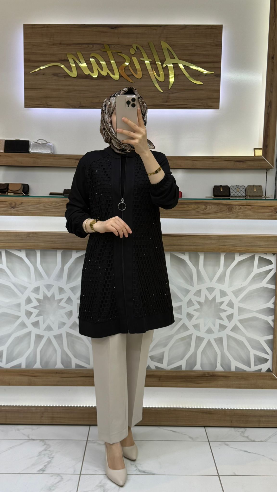  File Detaylı Kadın Ceket SİYAH haya A1651