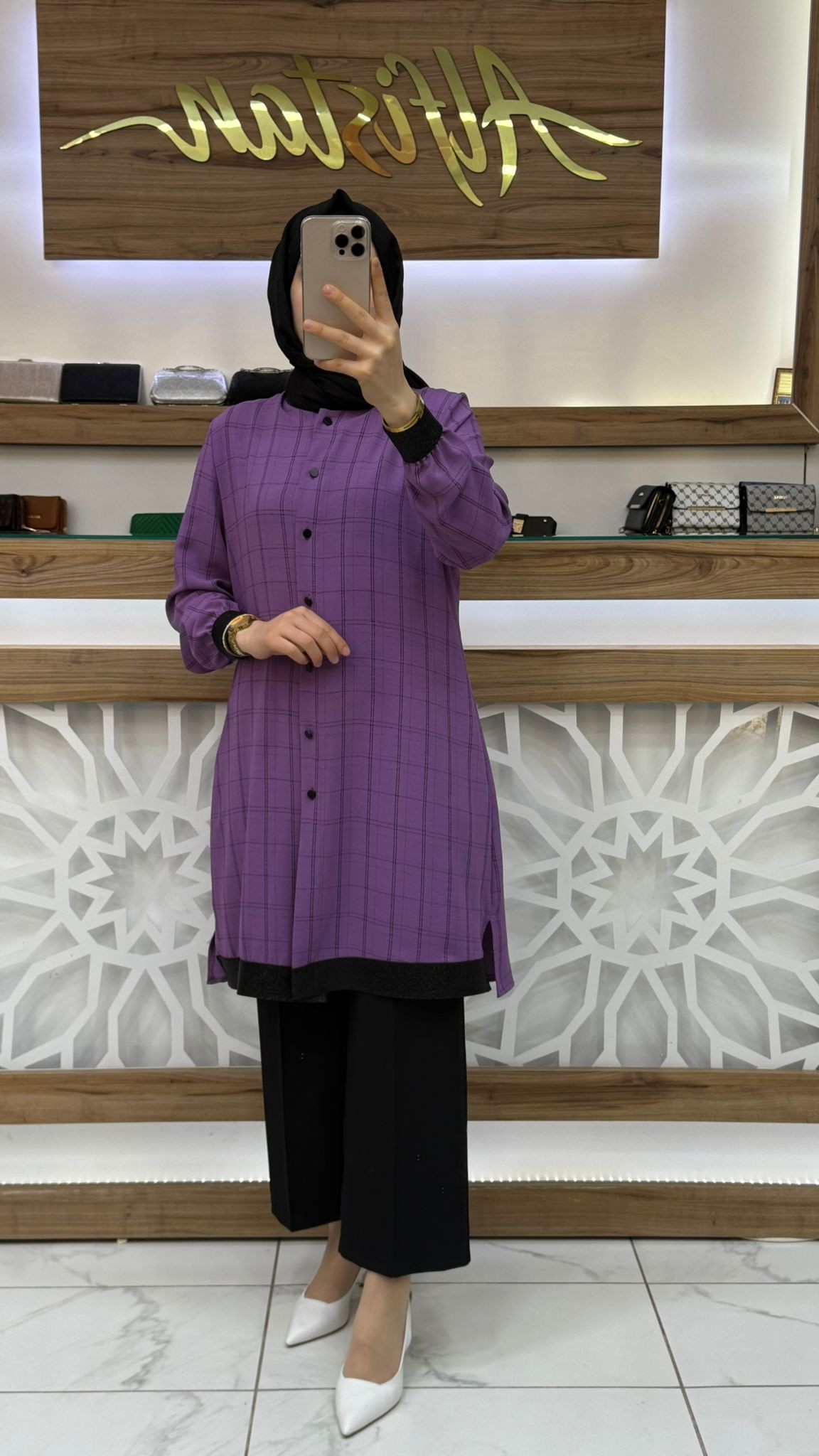 Qetenn SİM RİBANALI EKOSE TUNİK 2905