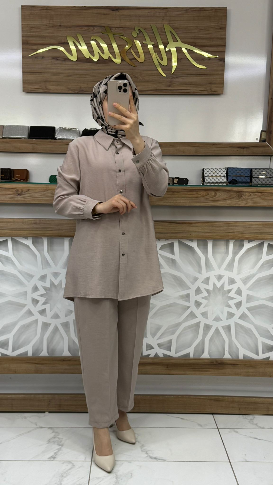 Modal Pantolonlu İkili Takım çnrö 2060 - yeşil.