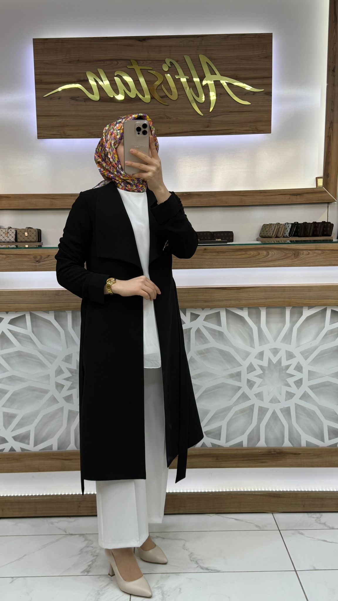 Bronşlu Kırlangıç Yaka Giy Çık Kap SİYAH çnrö 1260