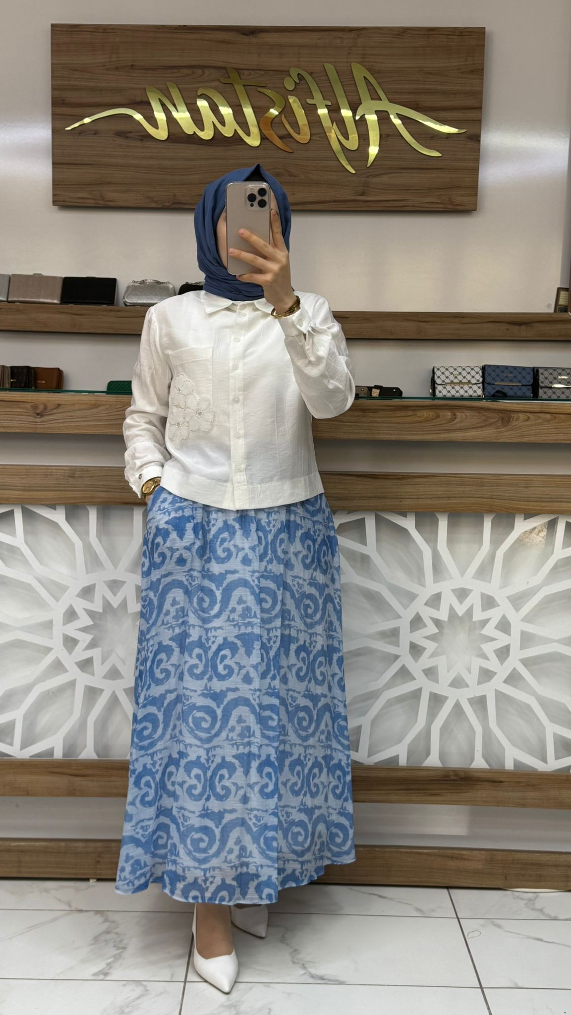 Etnik Desenli Etekli Takım armn 25YT6133