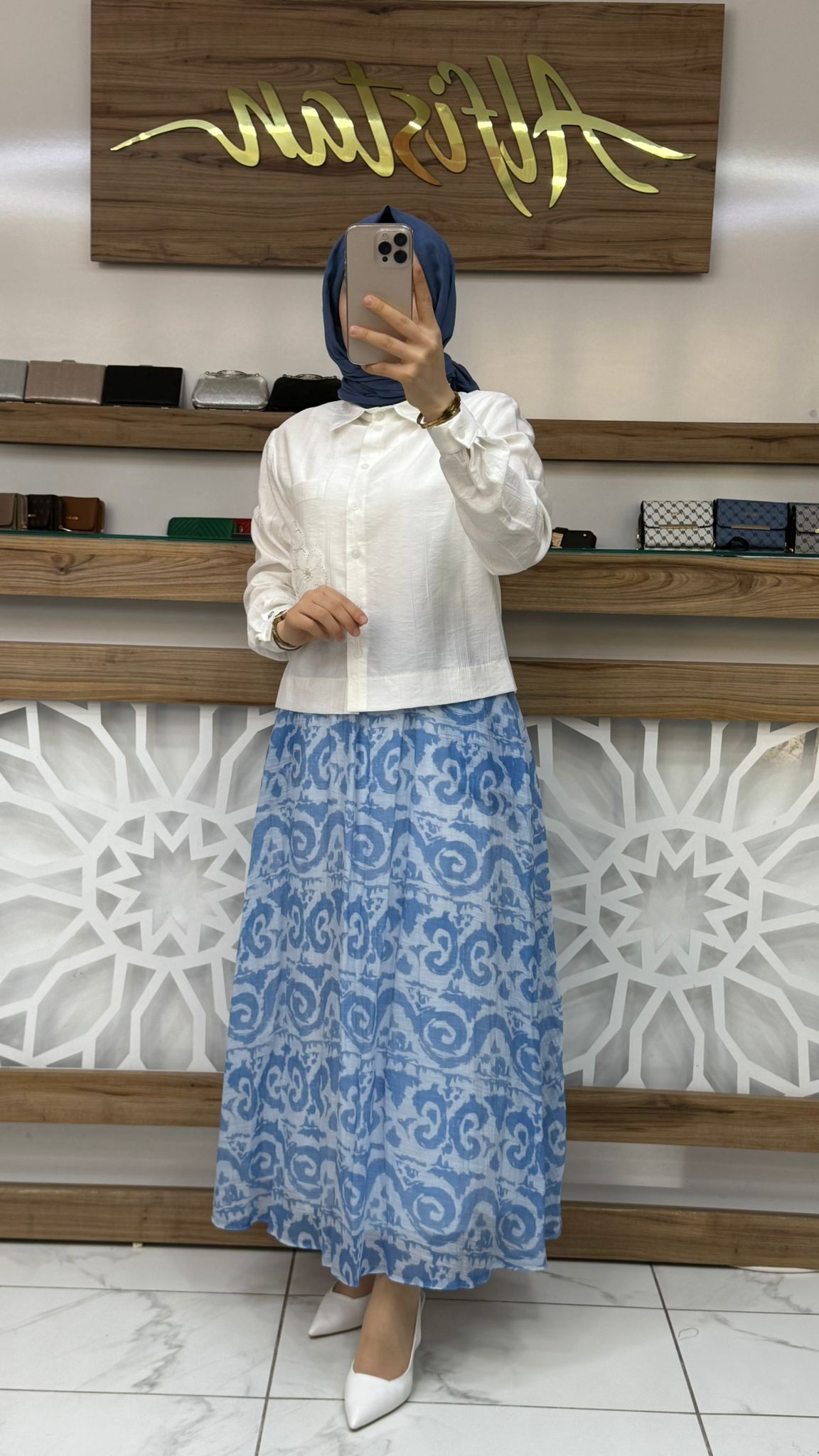 Etnik Desenli Etekli Takım armn 25YT6133