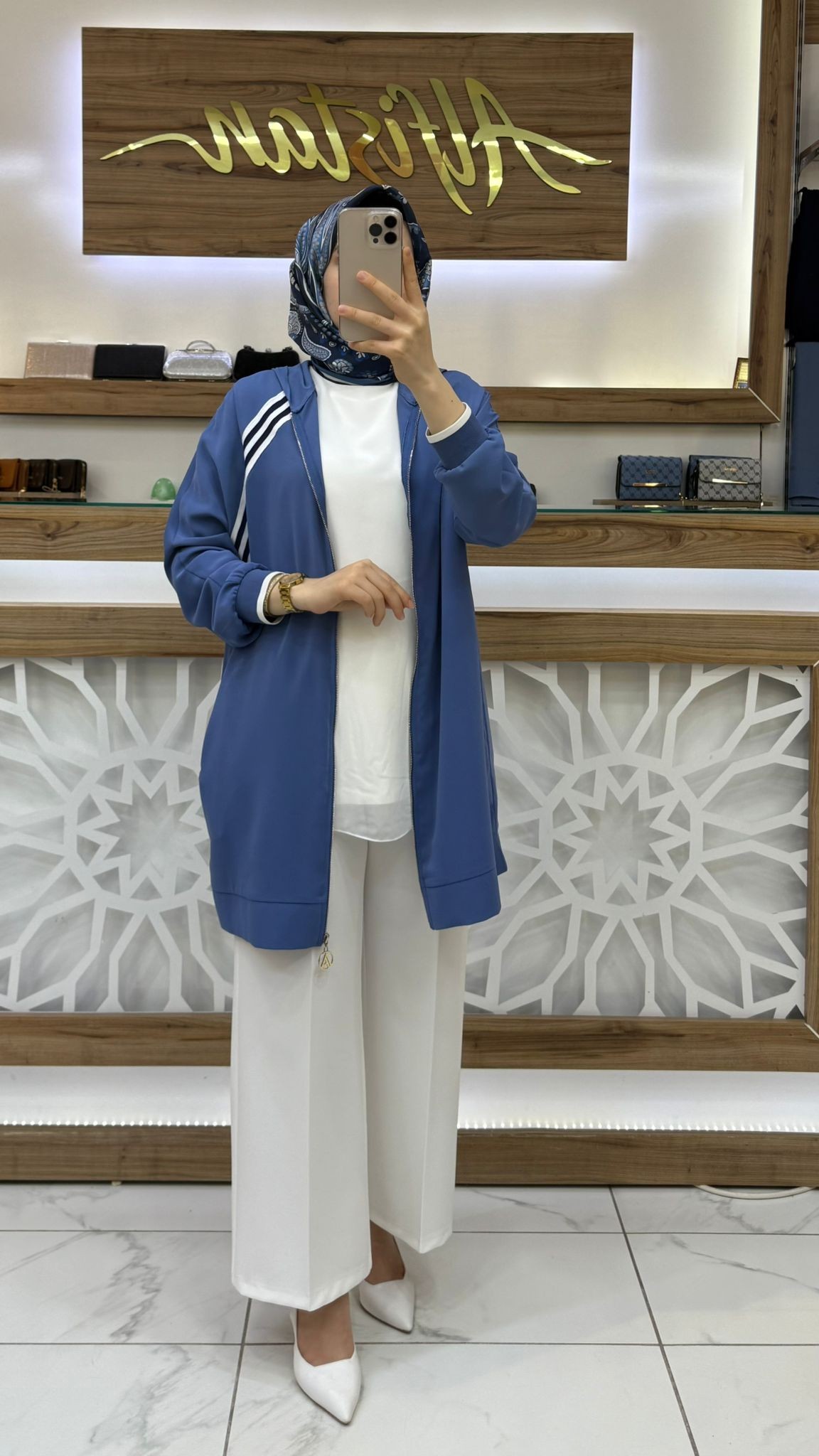 Armine Trend RİBANALI CEKET 25YT409 - indigo