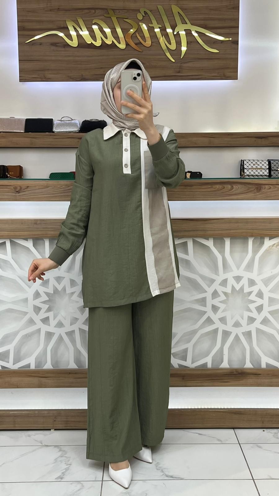 ARMİNE TREND RENK ŞERİTLİ İKİLİ TAKIM 25YT6130