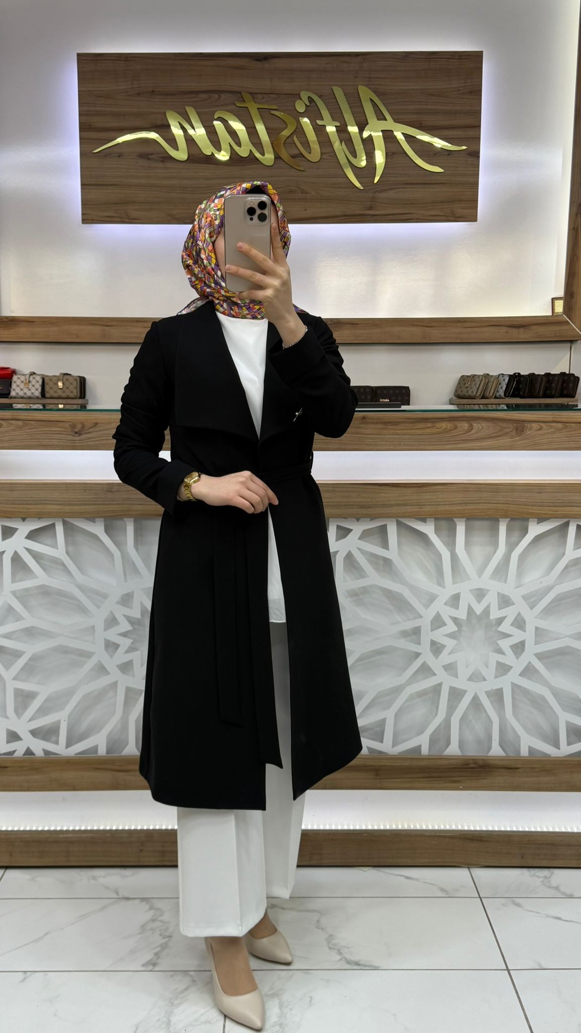 Bronşlu Kırlangıç Yaka Giy Çık Kap SİYAH çnrö 1260