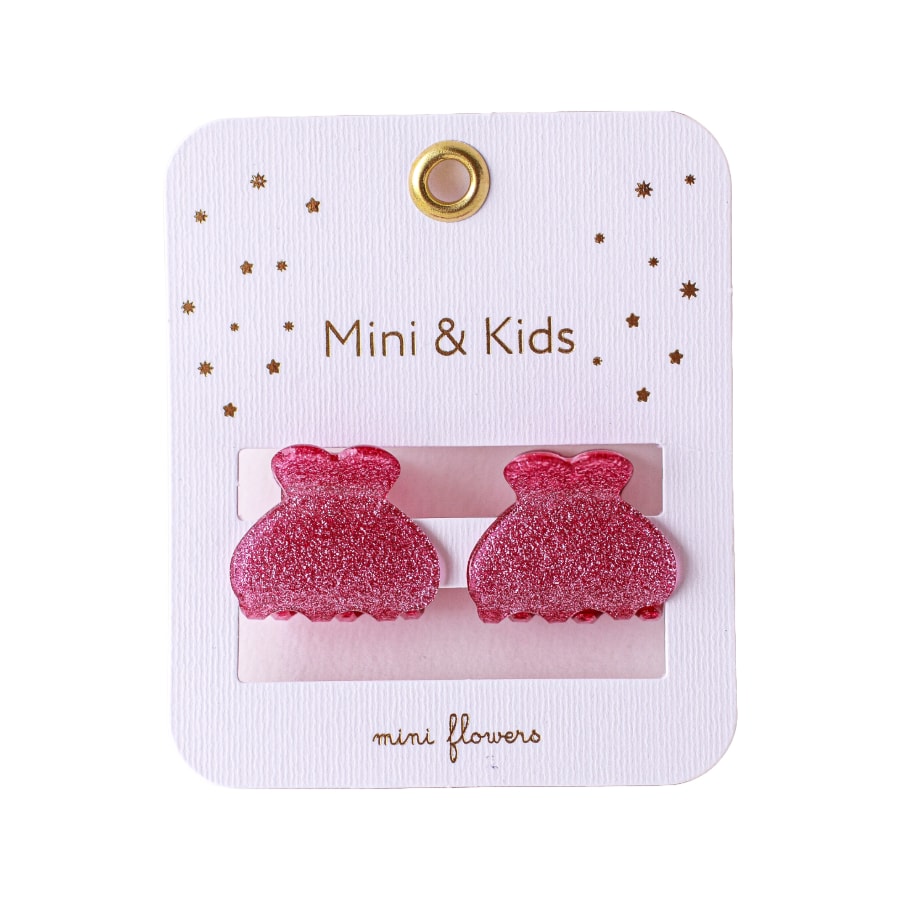 Mini & Kids - Simli Akrilik Çocuk Toka - Pembe