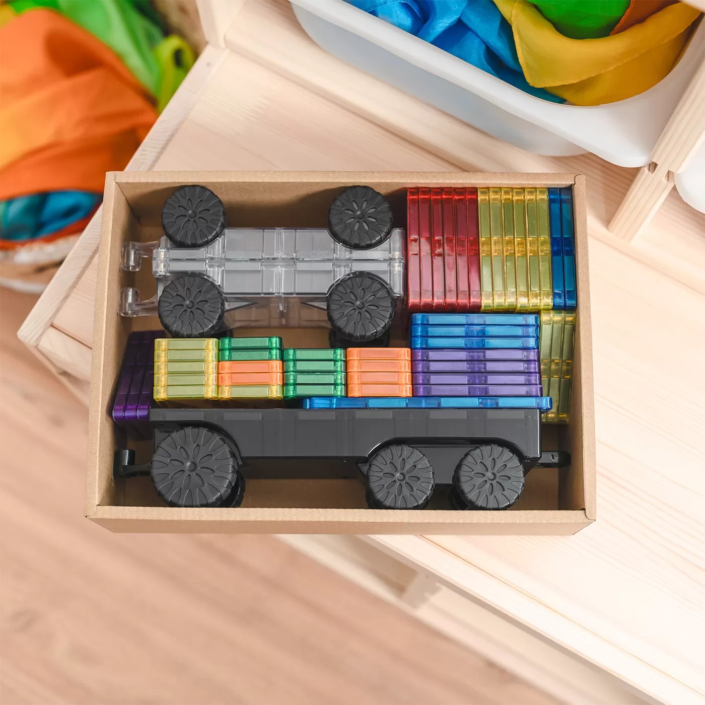 Connetix Rainbow Transport Set - 50 Parça
