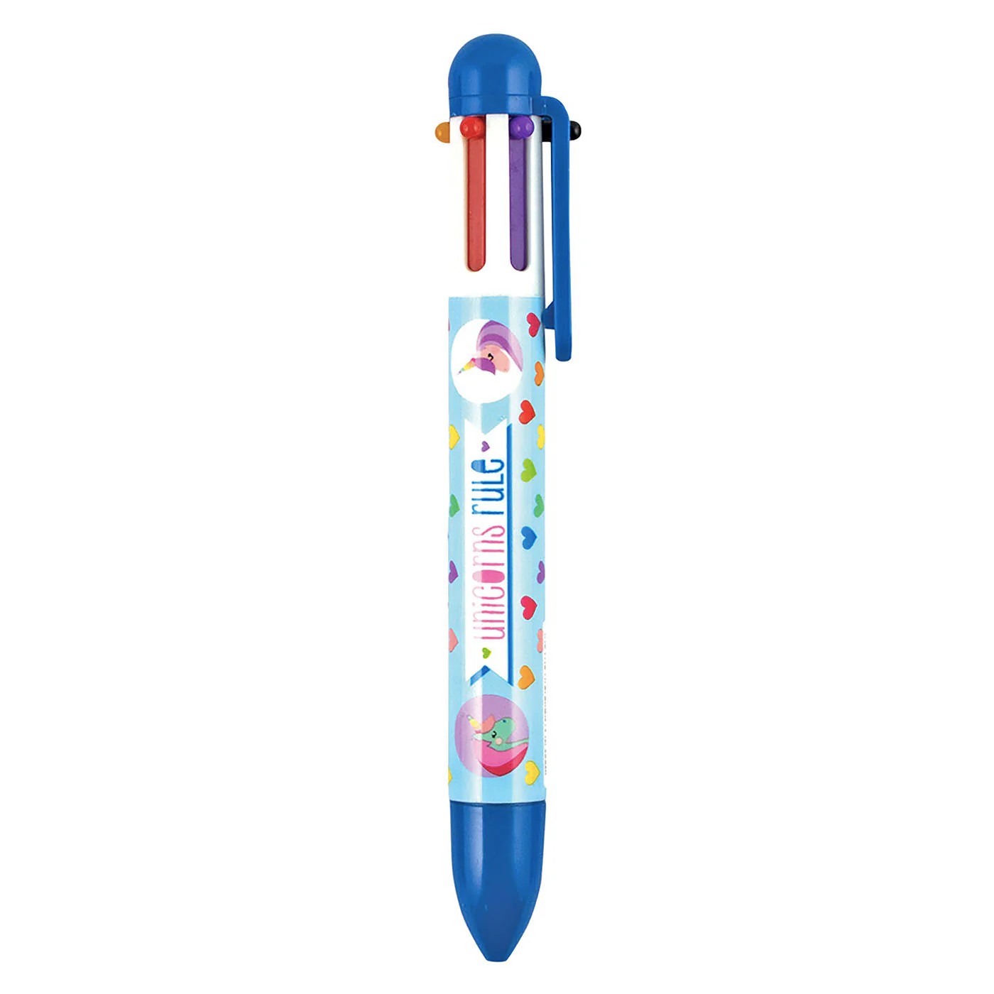 Ooly 6 Renkli Tükenmez Kalem Unique Unicorns - Blue
