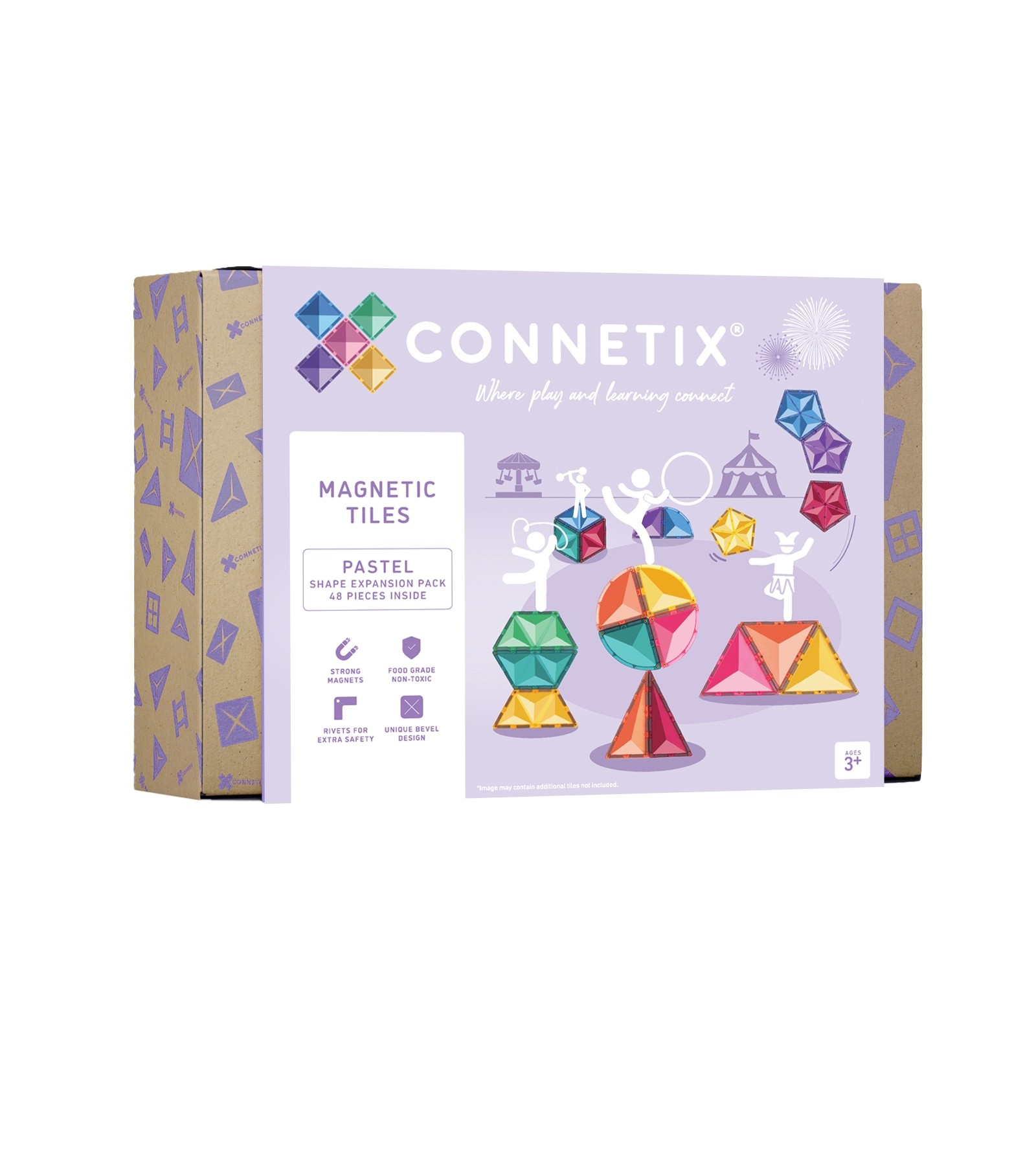 Connetix Pastel Shape Expansion Set - 48 Parça