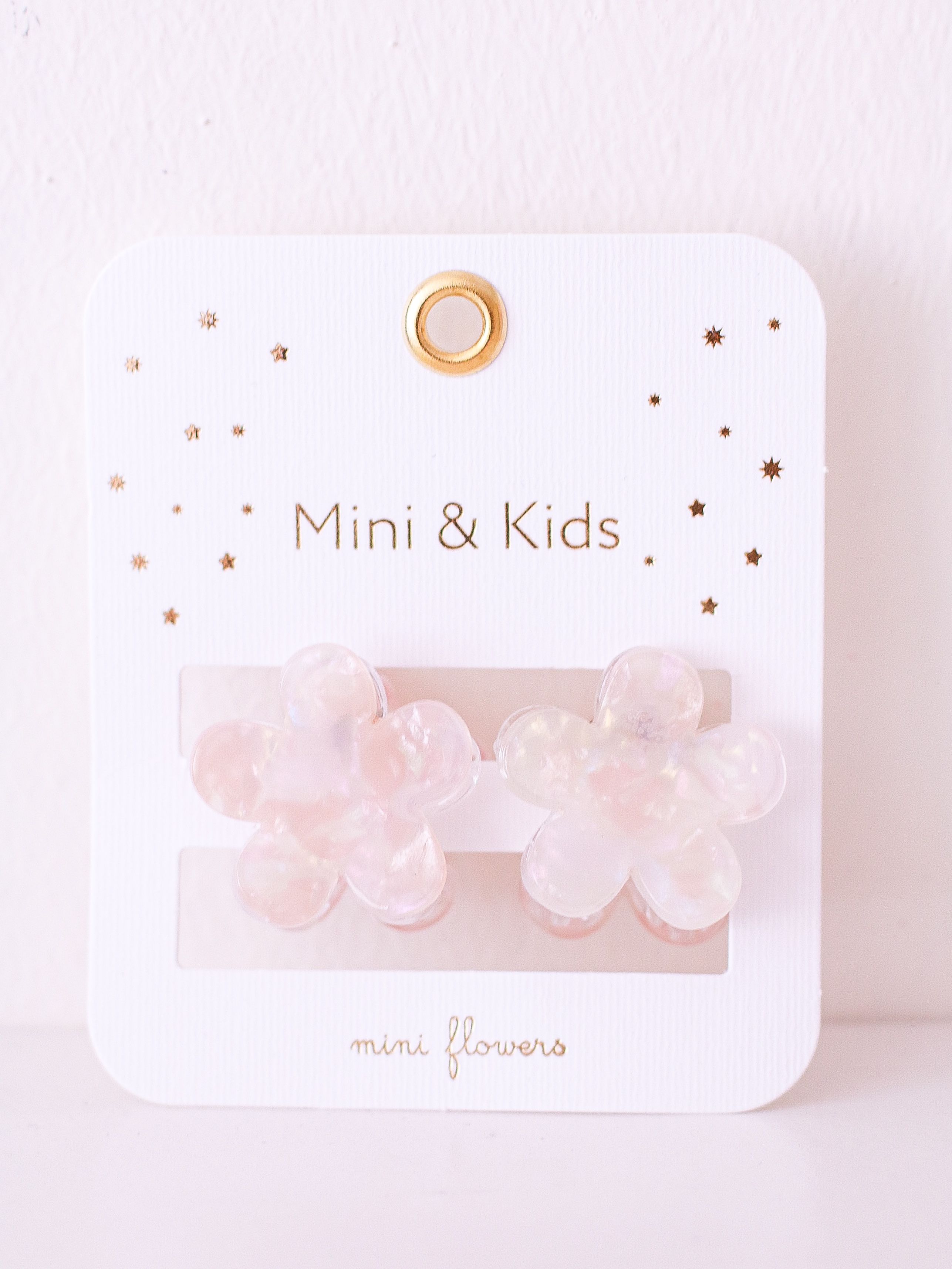 Mini & Kids - Mini Çiçek Kemik Toka - Bej