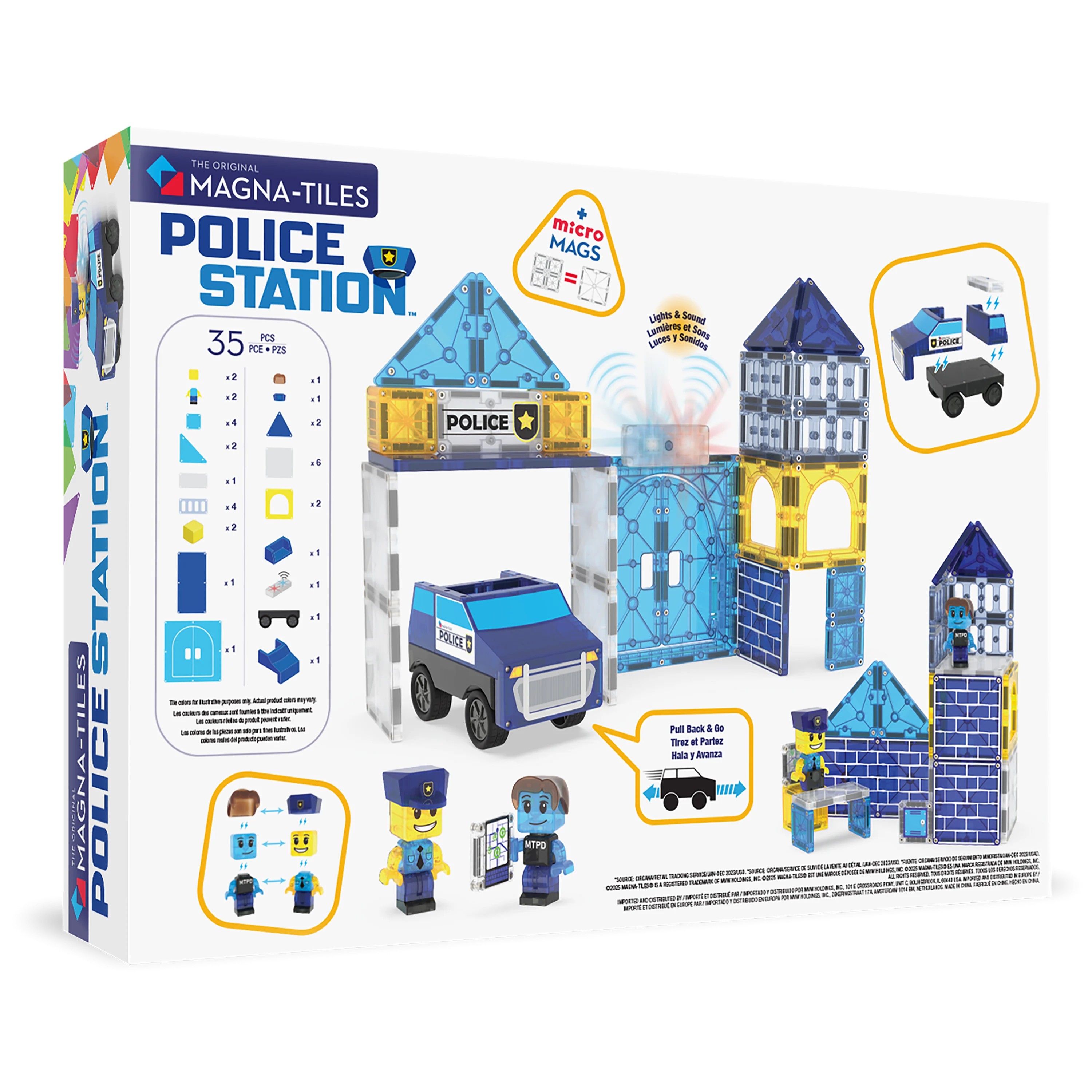 Magnta- Tiles - Police Station - 35 Parça