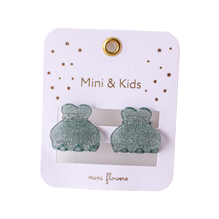 Mini & Kids - Simli Akrilik Çocuk Toka - Yeşil