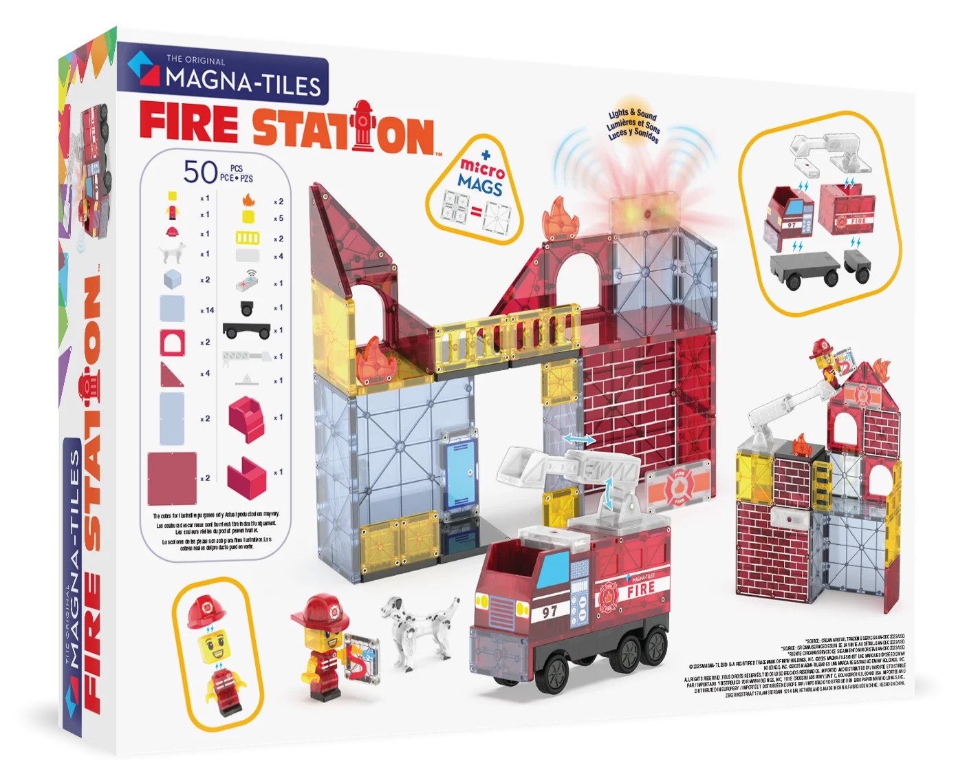 Magna-Tiles - Fire Station -İtfaiye - 50 Parça