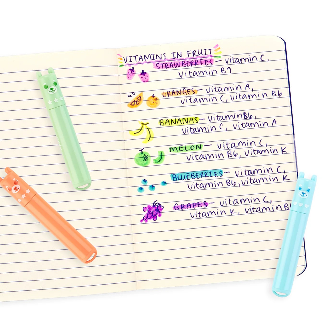 Ooly Beary Sweet Mini Kokulu 6'lı Highlighter