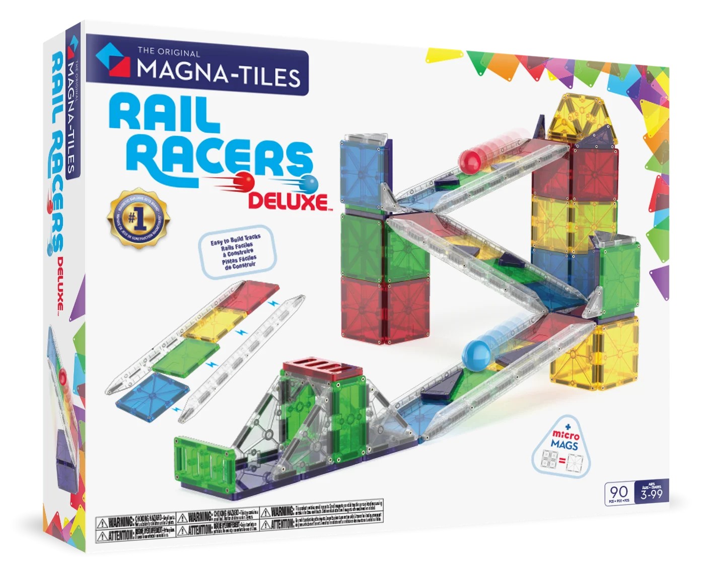 Magna-Tiles - Rail Racers Deluxe - 90 Parça