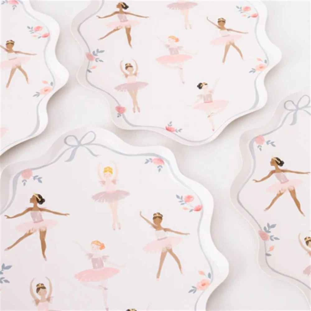 Meri Meri - Ballerina Plates - Balerin Tabaklar - 8'li