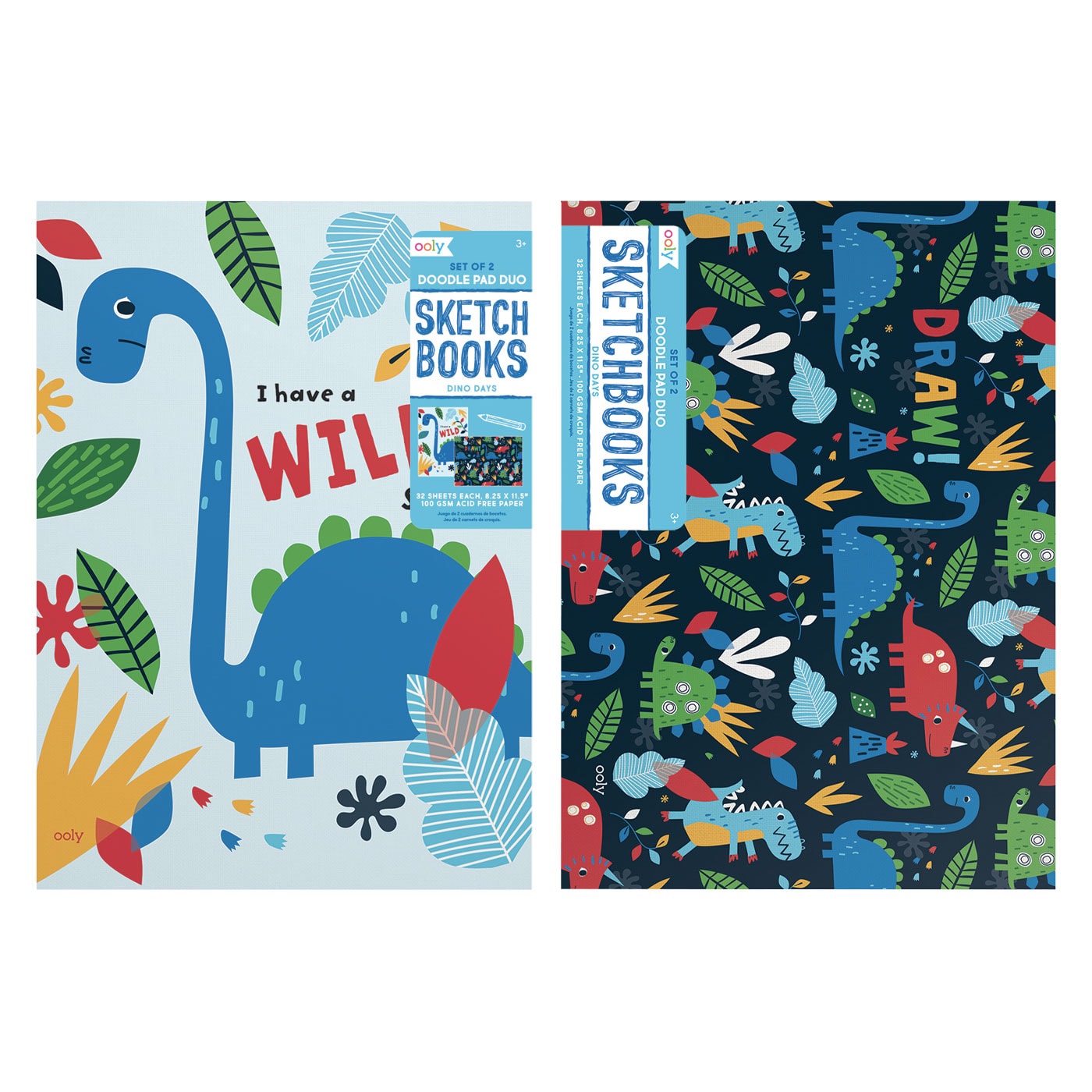 Ooly Doodle Pad 2li Resim Defteri - Dino Days