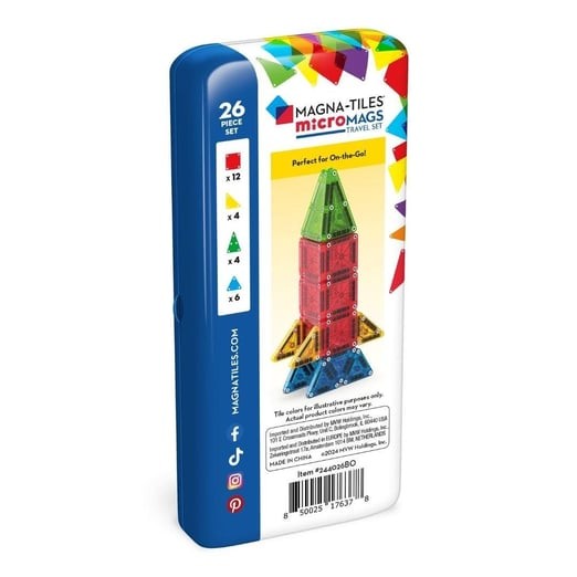 Magna-Tiles microMAGS Travel Set - Seyahat Seti 26 Parça (12x Display)
