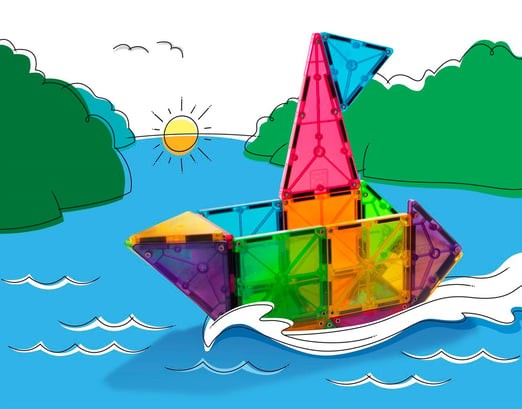 Magna-Tiles - Clear Color Set - 32 Parça