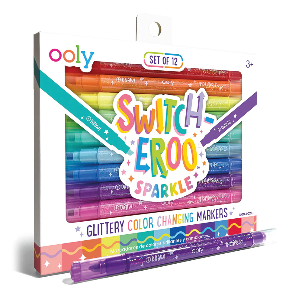 Ooly Switch-eroo Glitter Sparkle Renk Değiştiren 12’li Keçeli Kalem