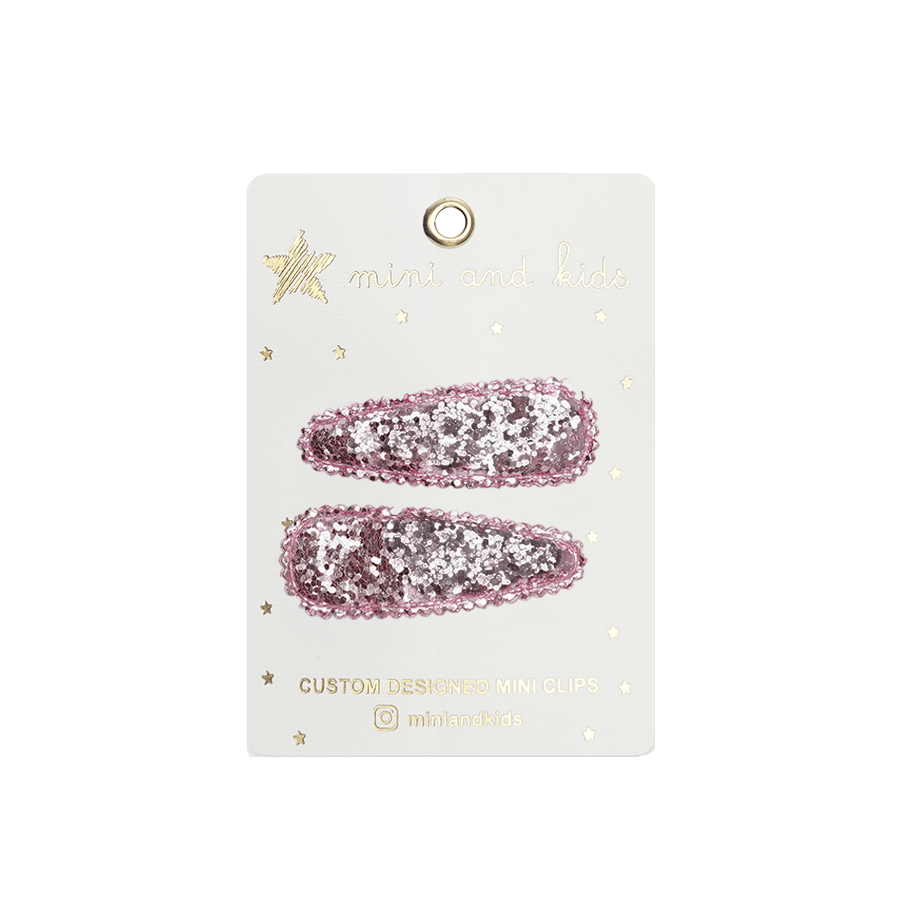 Mini & Kids - Mini Klips Toka - Glitter Rose