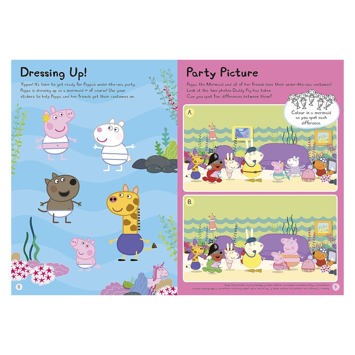 Peppa Pig: Mermaids, Unicorns And Dragons Sticker Activity Book