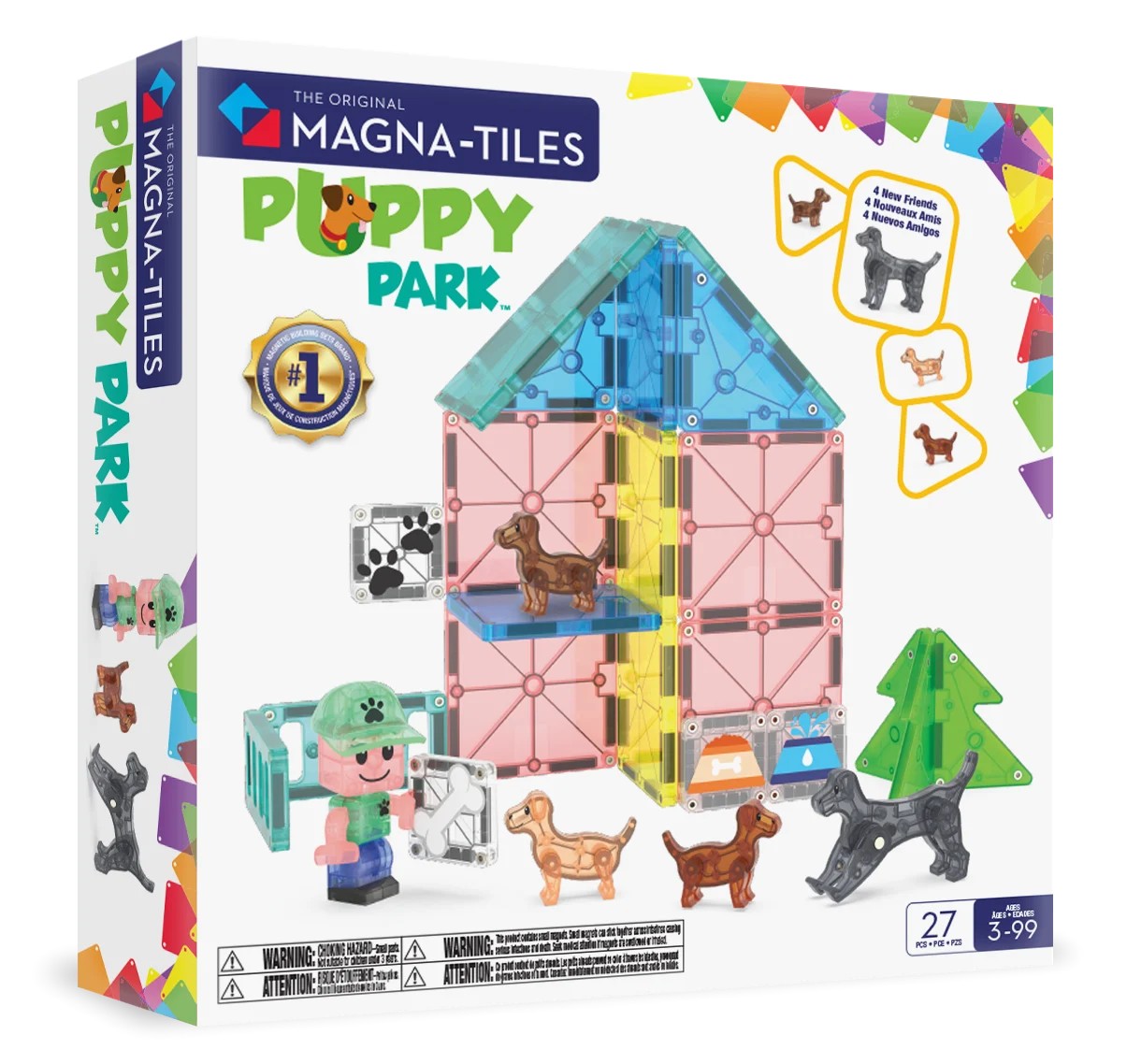 Magna-Tiles - Puppy Park - 27 Parça
